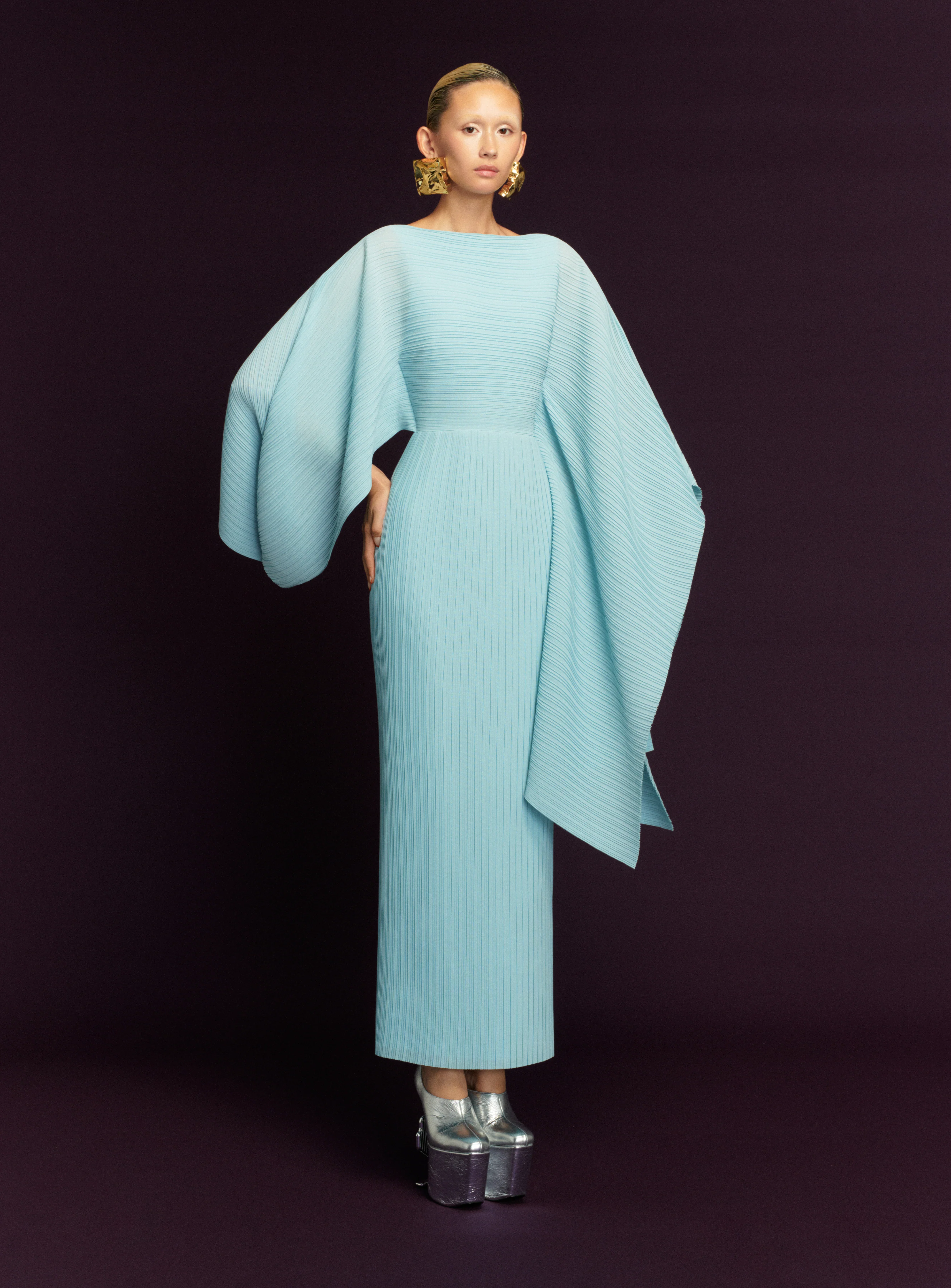 The Adami Maxi Dress in Arctic Blue