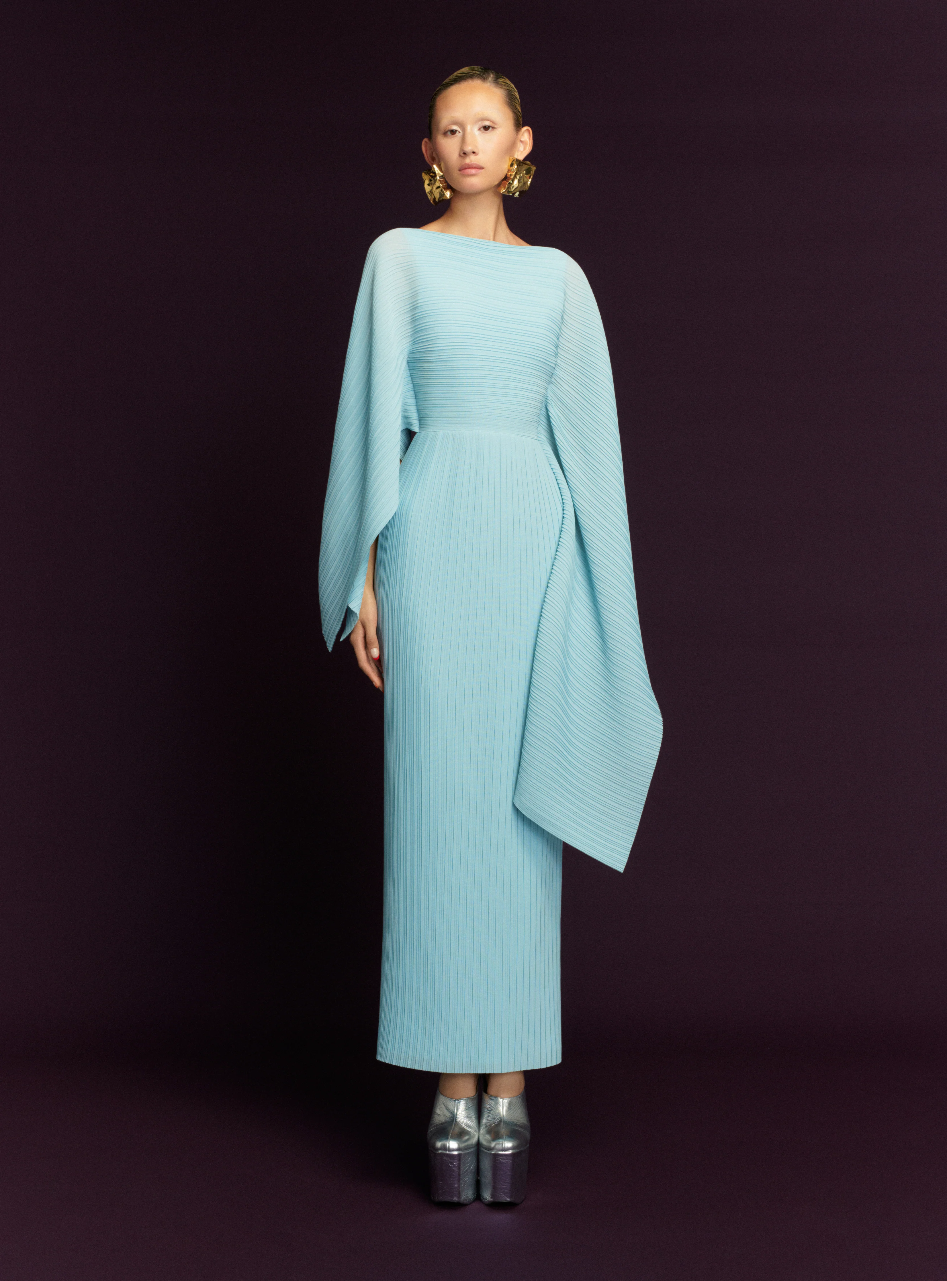The Adami Maxi Dress in Arctic Blue - Image 2