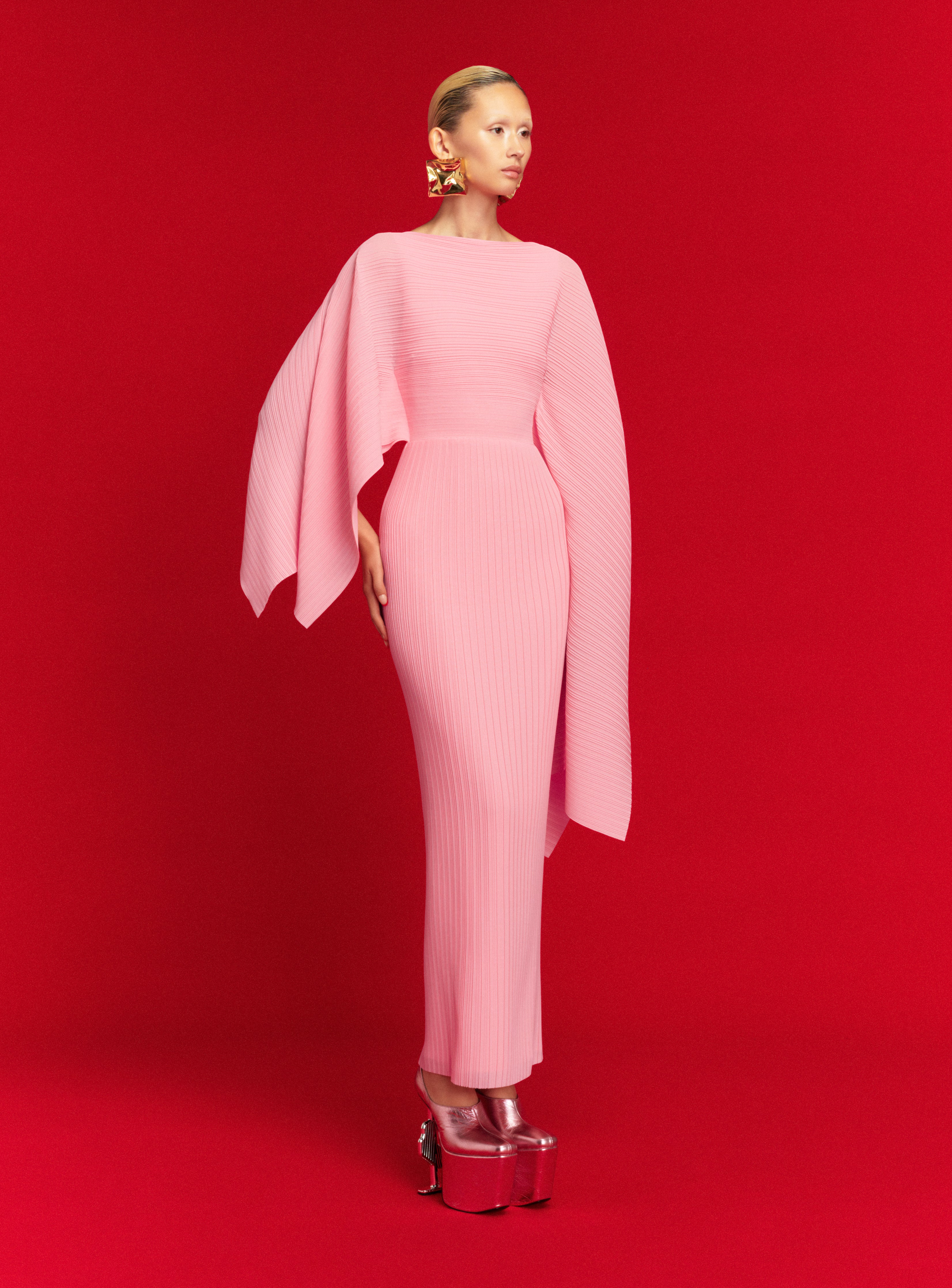 The Adami Maxi Dress in Powder Pink - Image 2