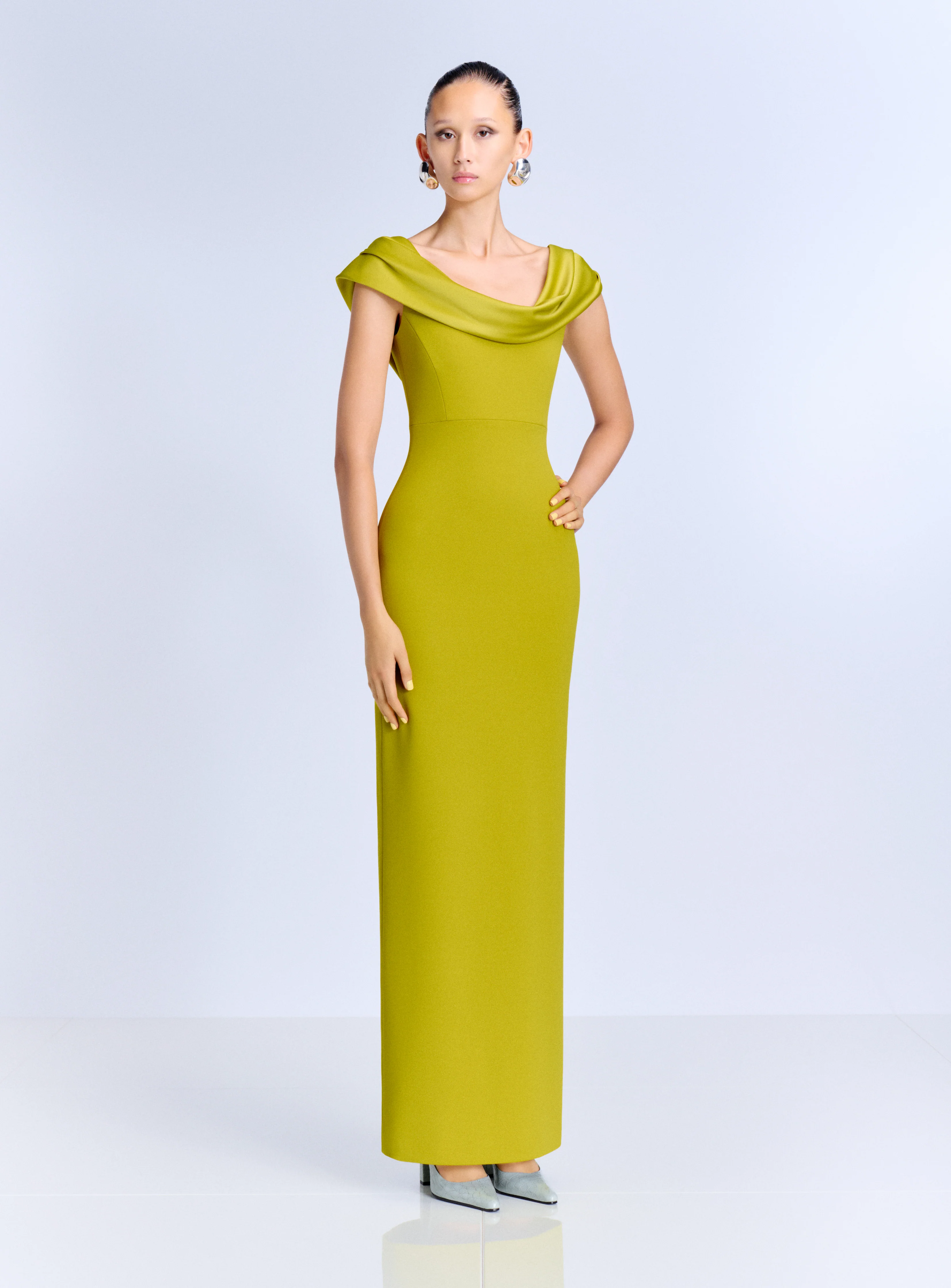 The Adele Maxi Dress in Chartreuse - Image 3