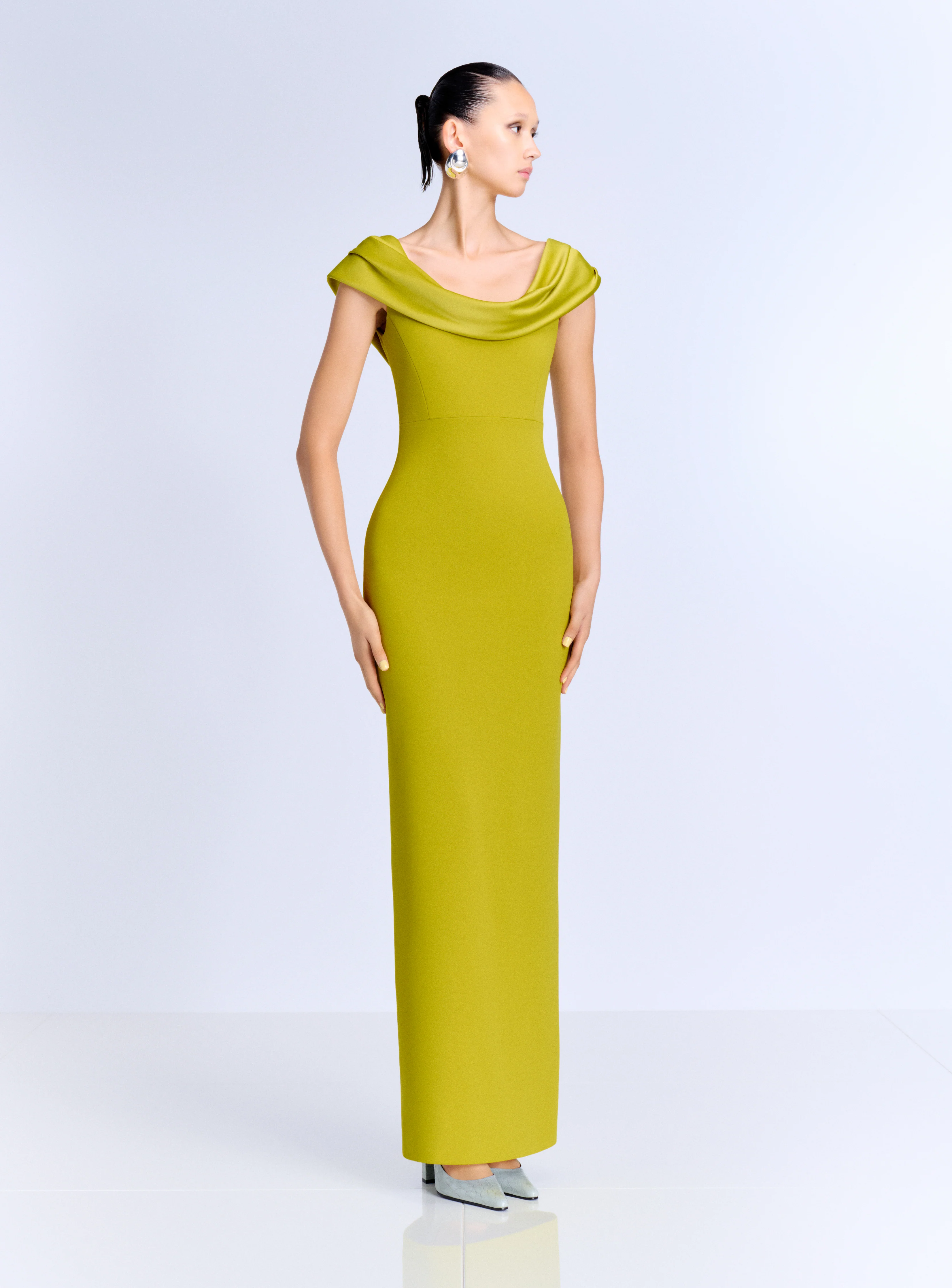The Adele Maxi Dress in Chartreuse - Image 4