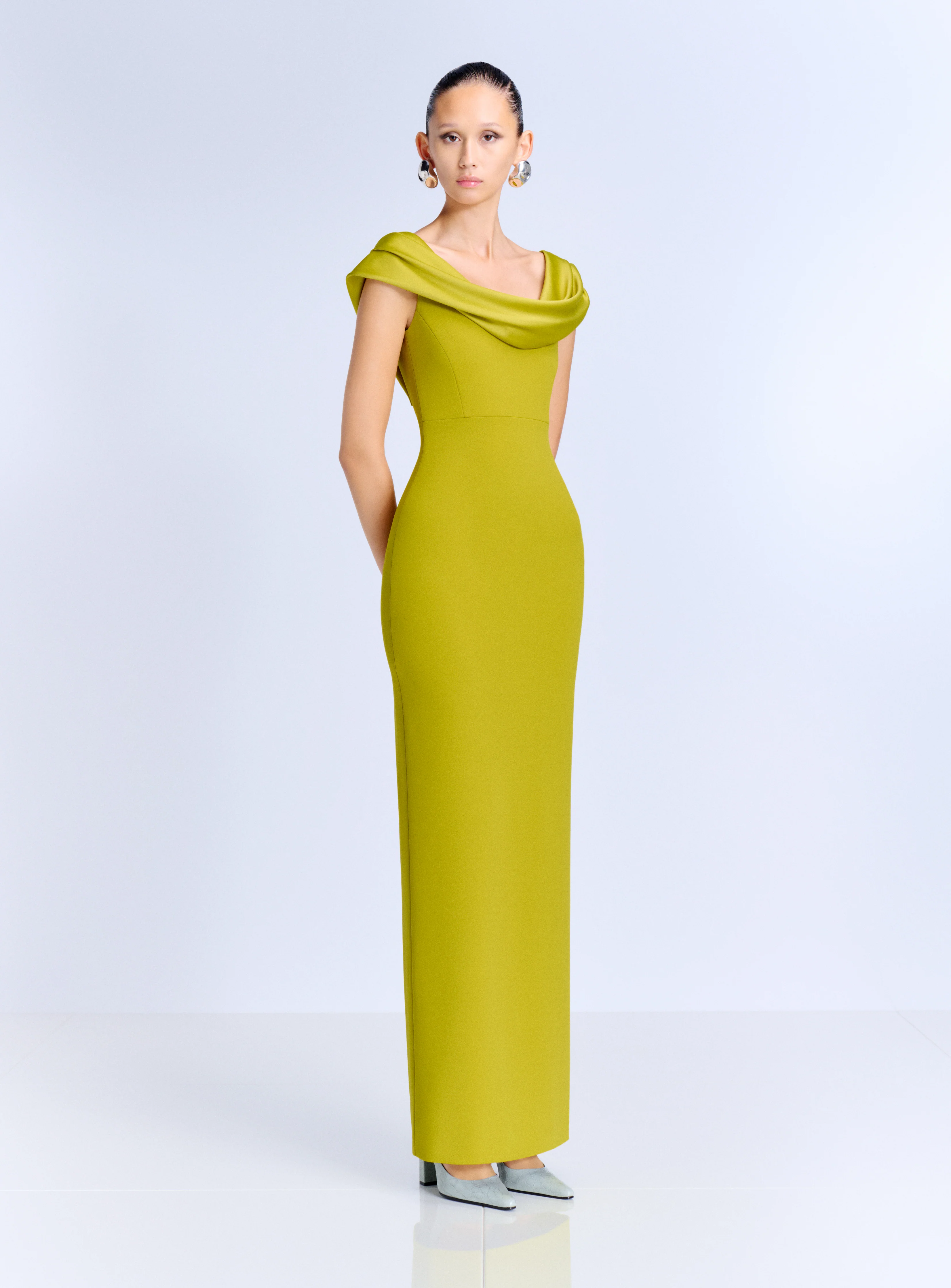 The Adele Maxi Dress in Chartreuse - Image 6