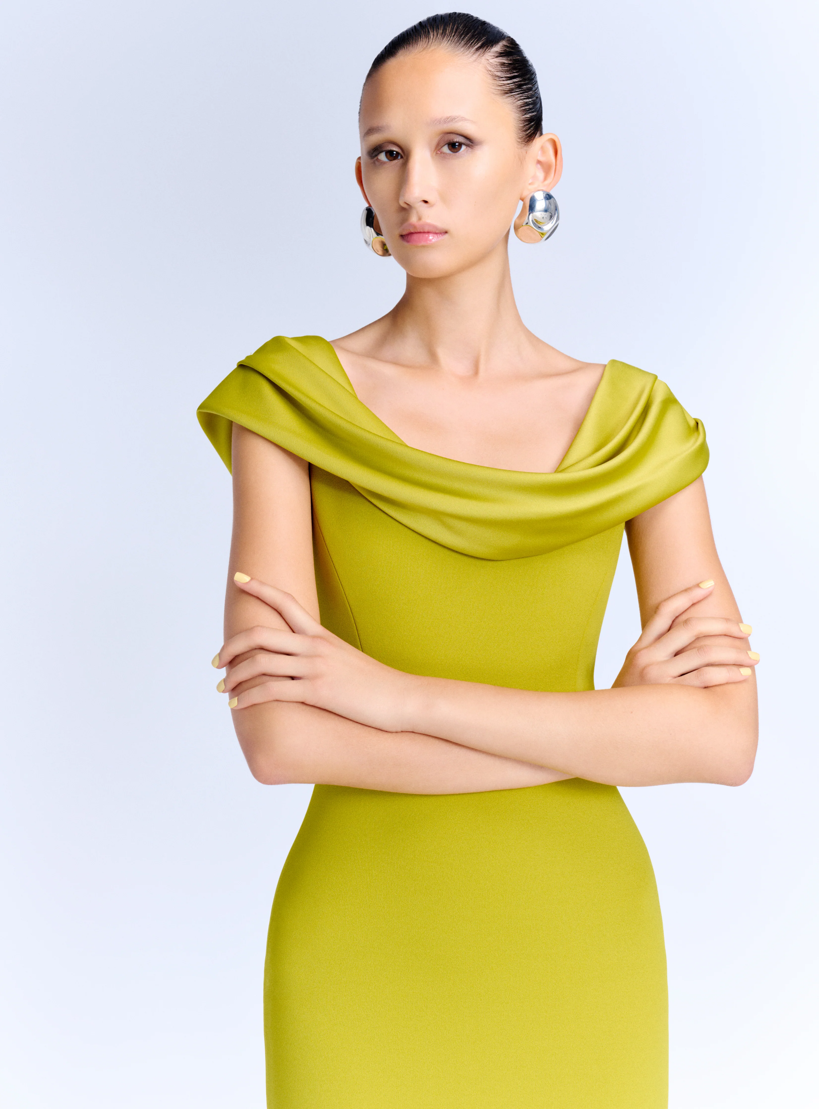 The Adele Maxi Dress in Chartreuse - Image 7