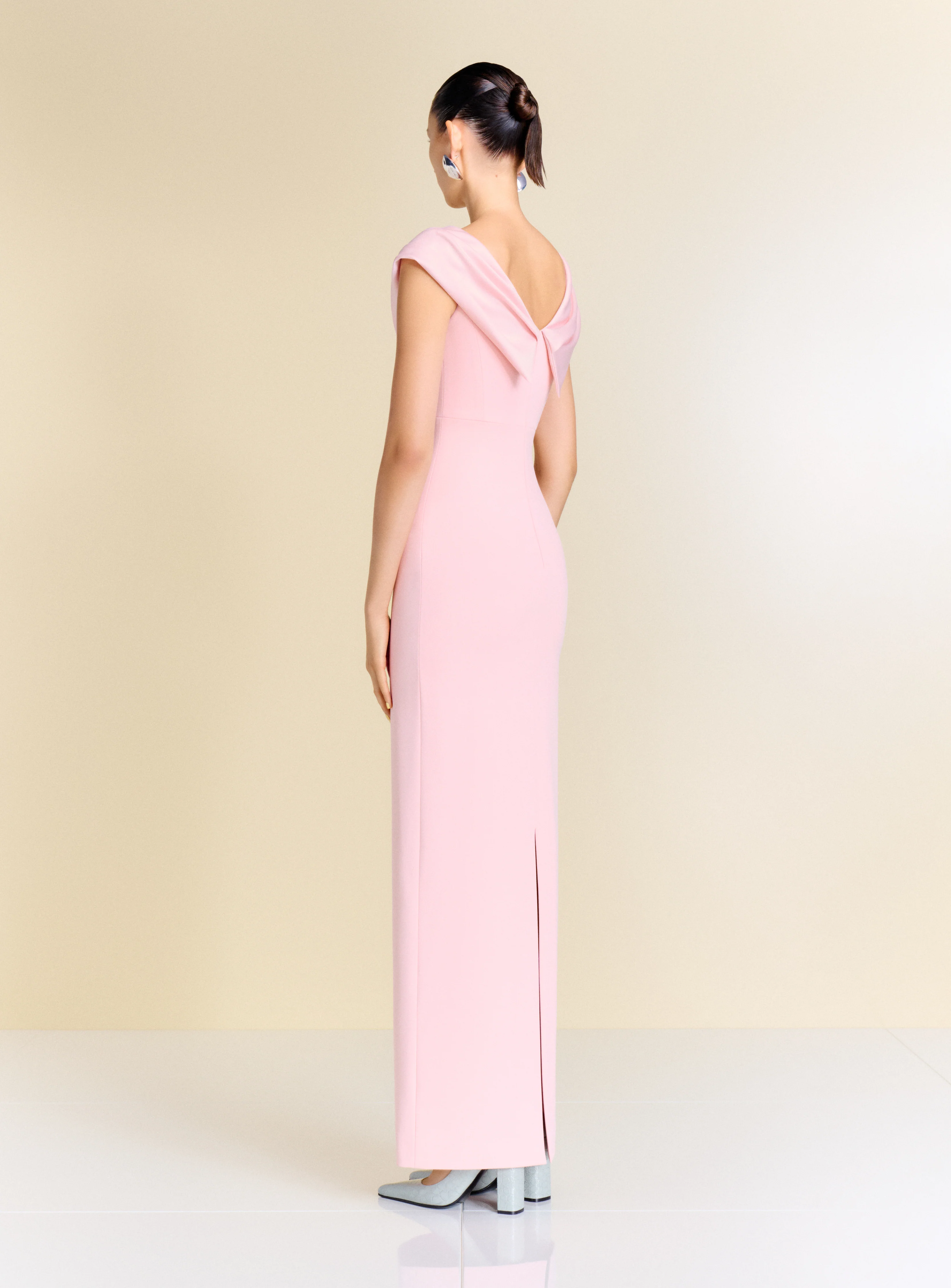 The Adele Maxi Dress in Pale Pink - Image 3