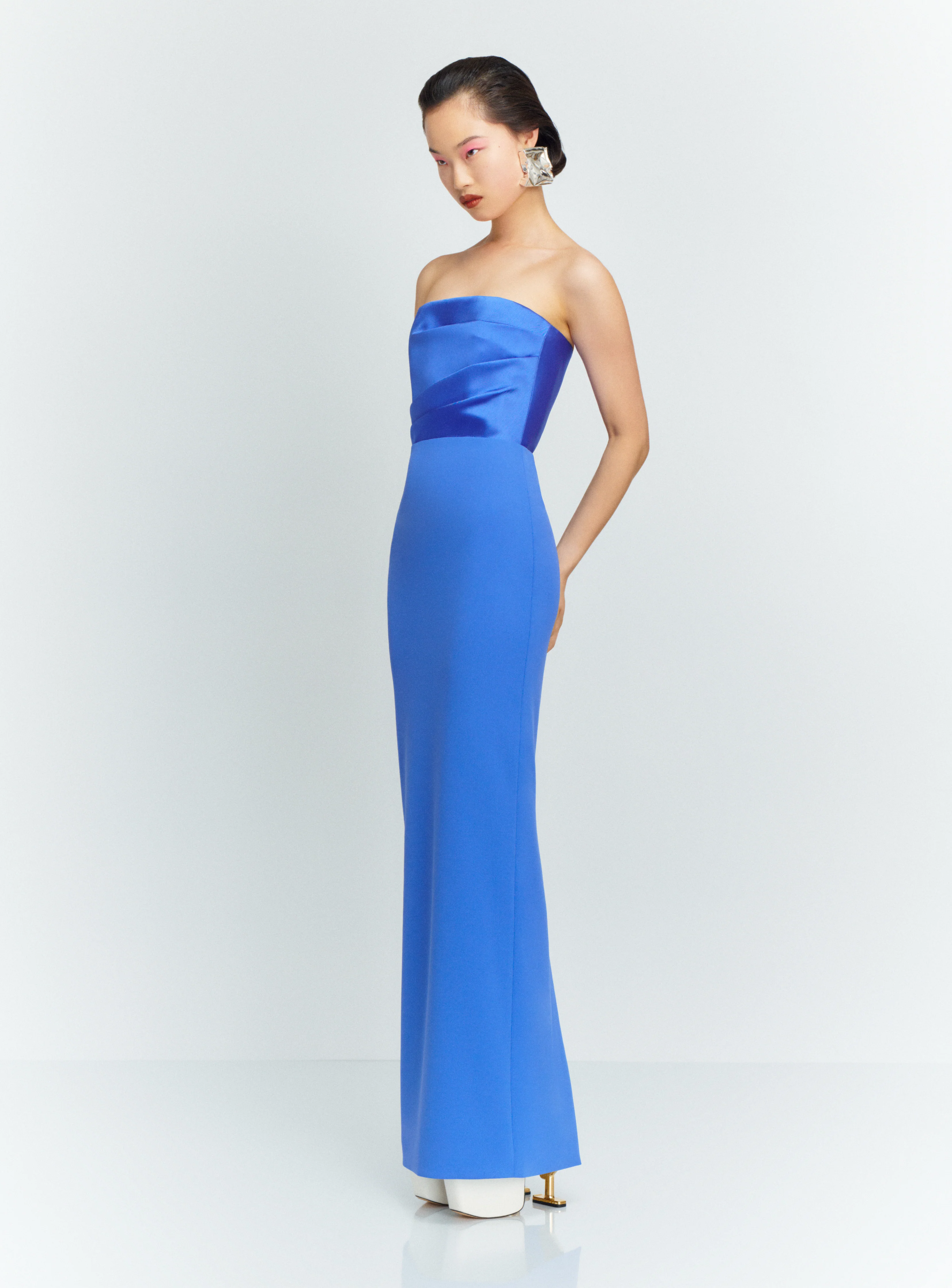 The Afra Maxi Dress in Iris Blue - Image 2