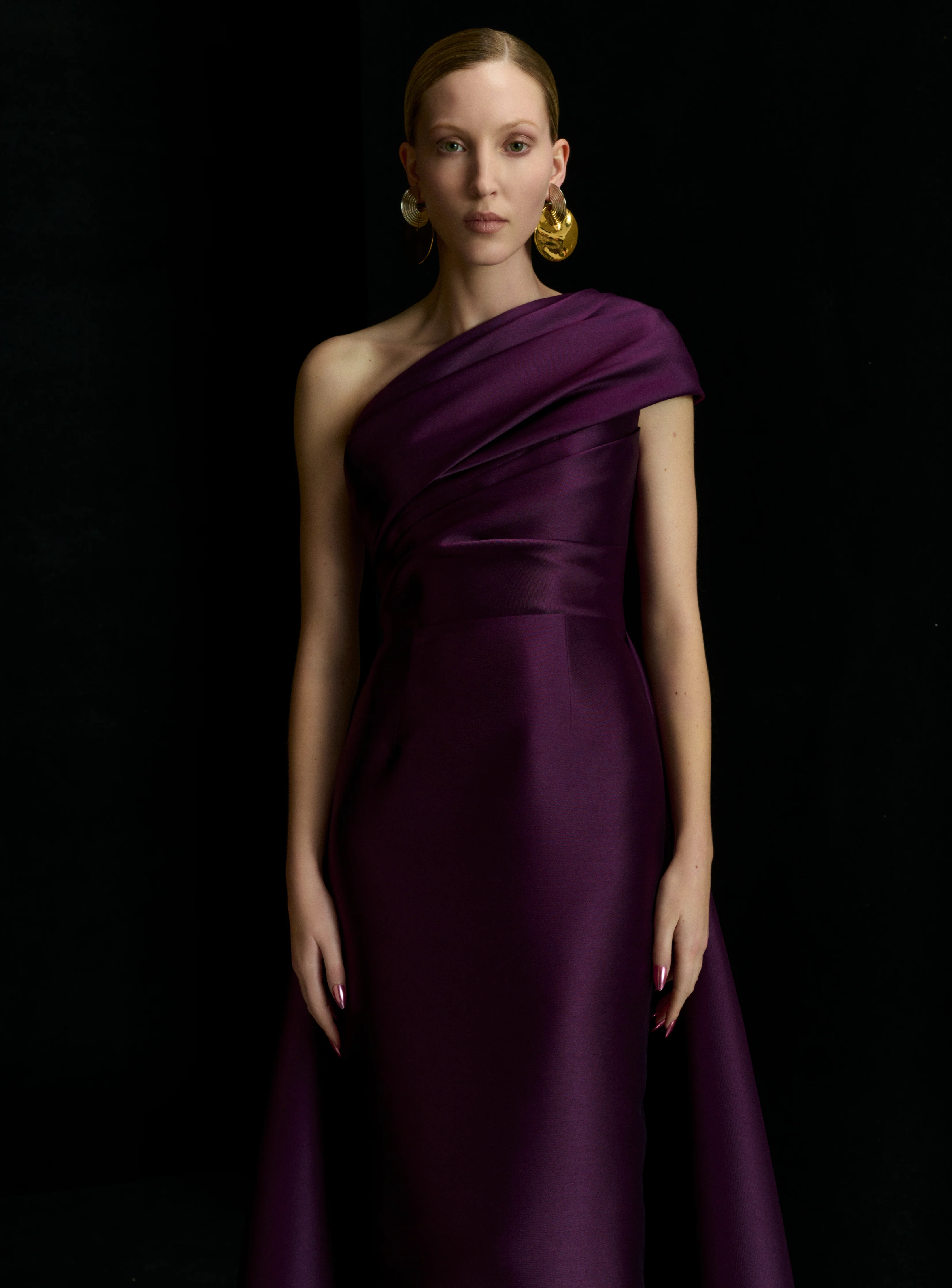 The Alba Maxi Dress in Aubergine