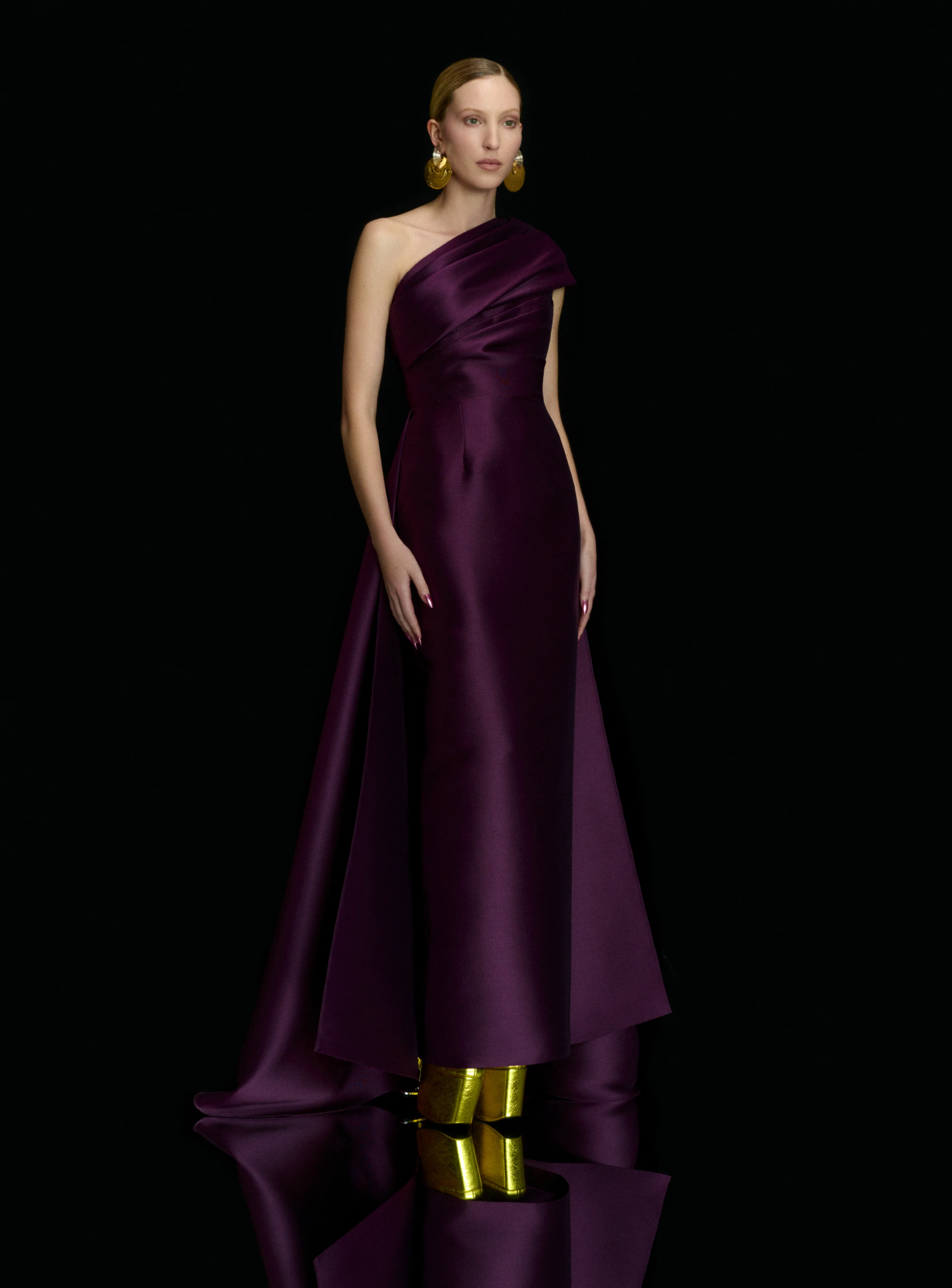 The Alba Maxi Dress in Aubergine - Image 2