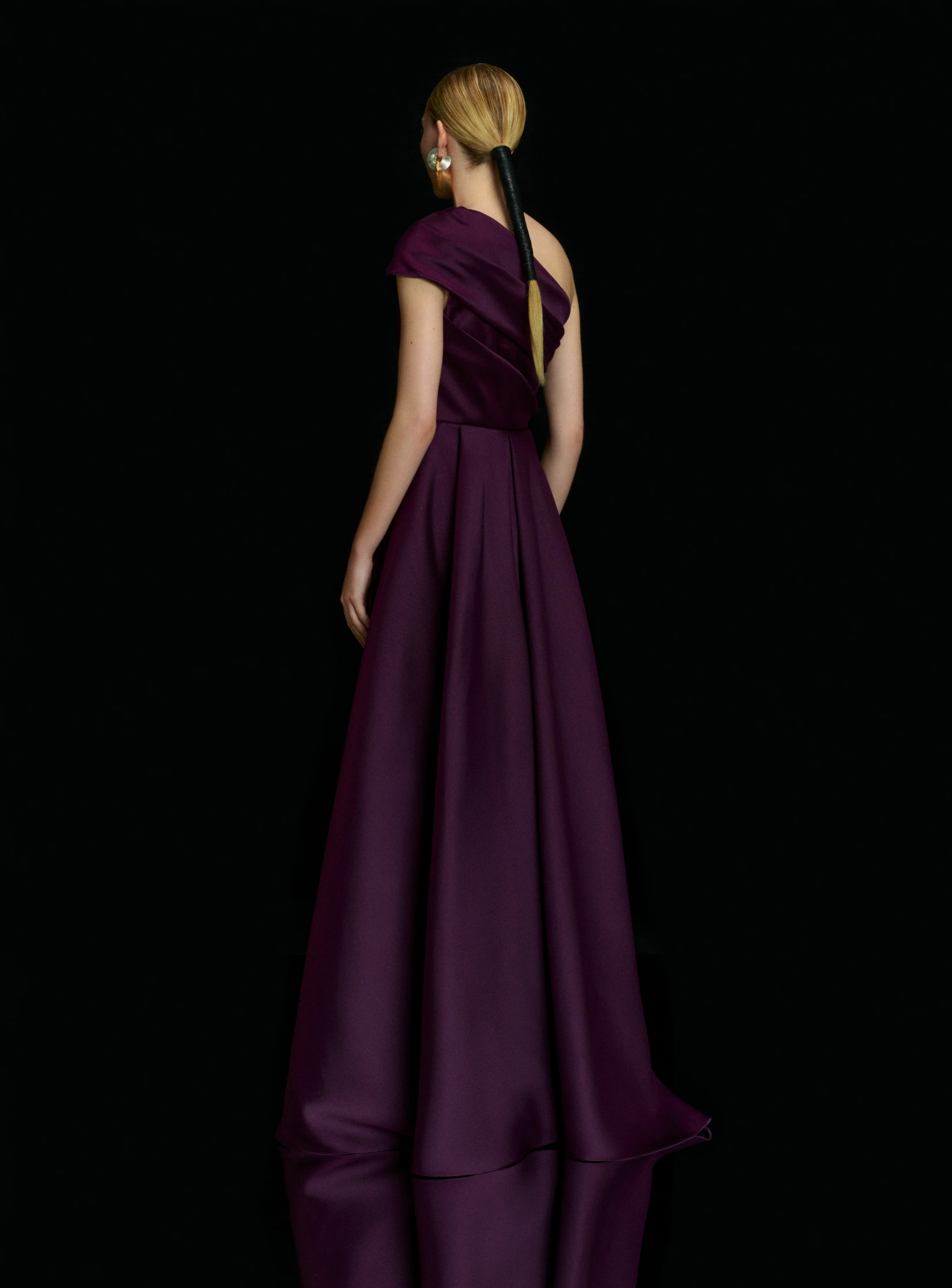 The Alba Maxi Dress in Aubergine - Image 3