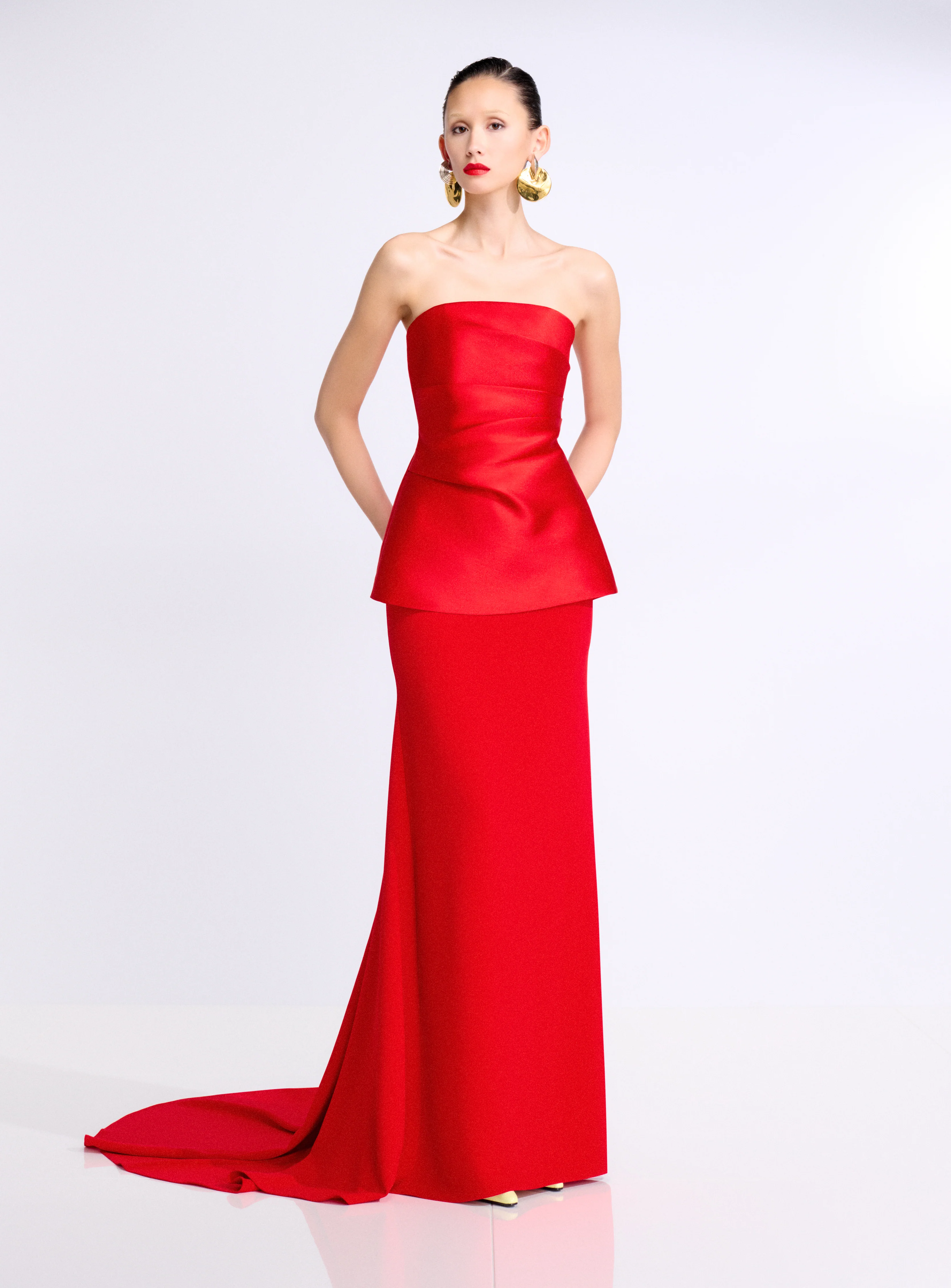 The Alia Maxi Dress in Red