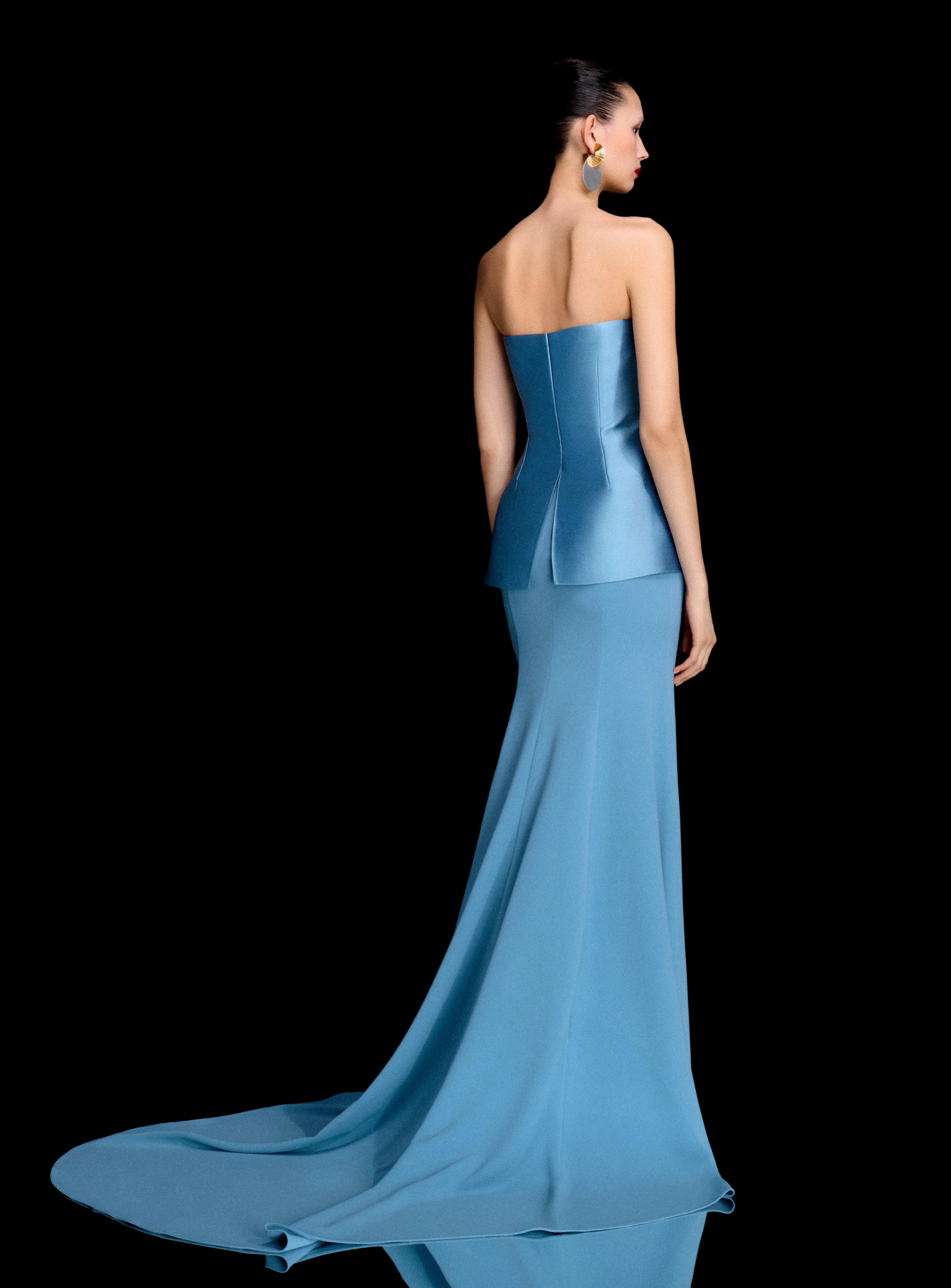 The Alia Maxi Dress in Slate Blue - Image 3