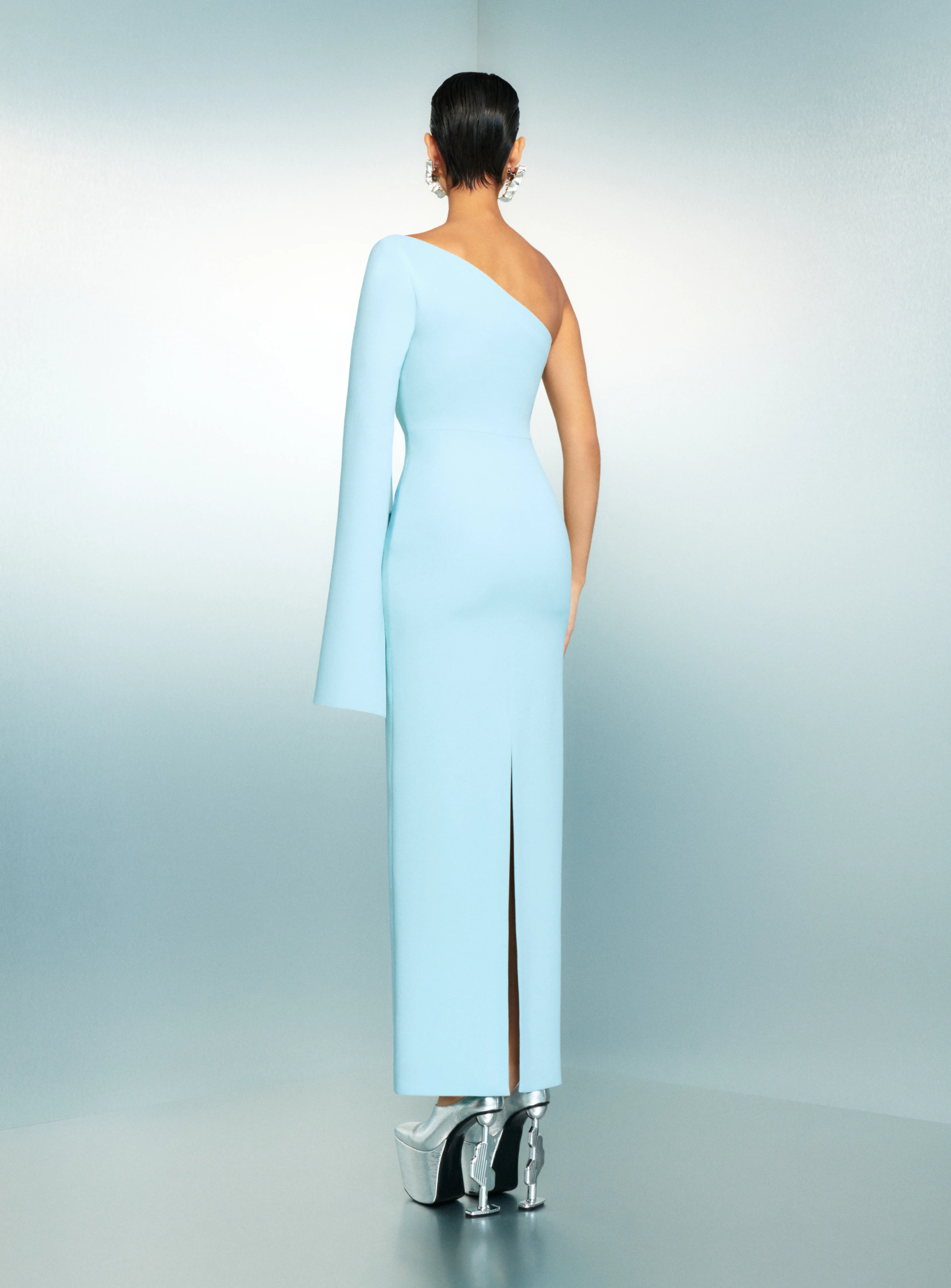 The Alina Maxi Dress in Arctic Blue - Image 2