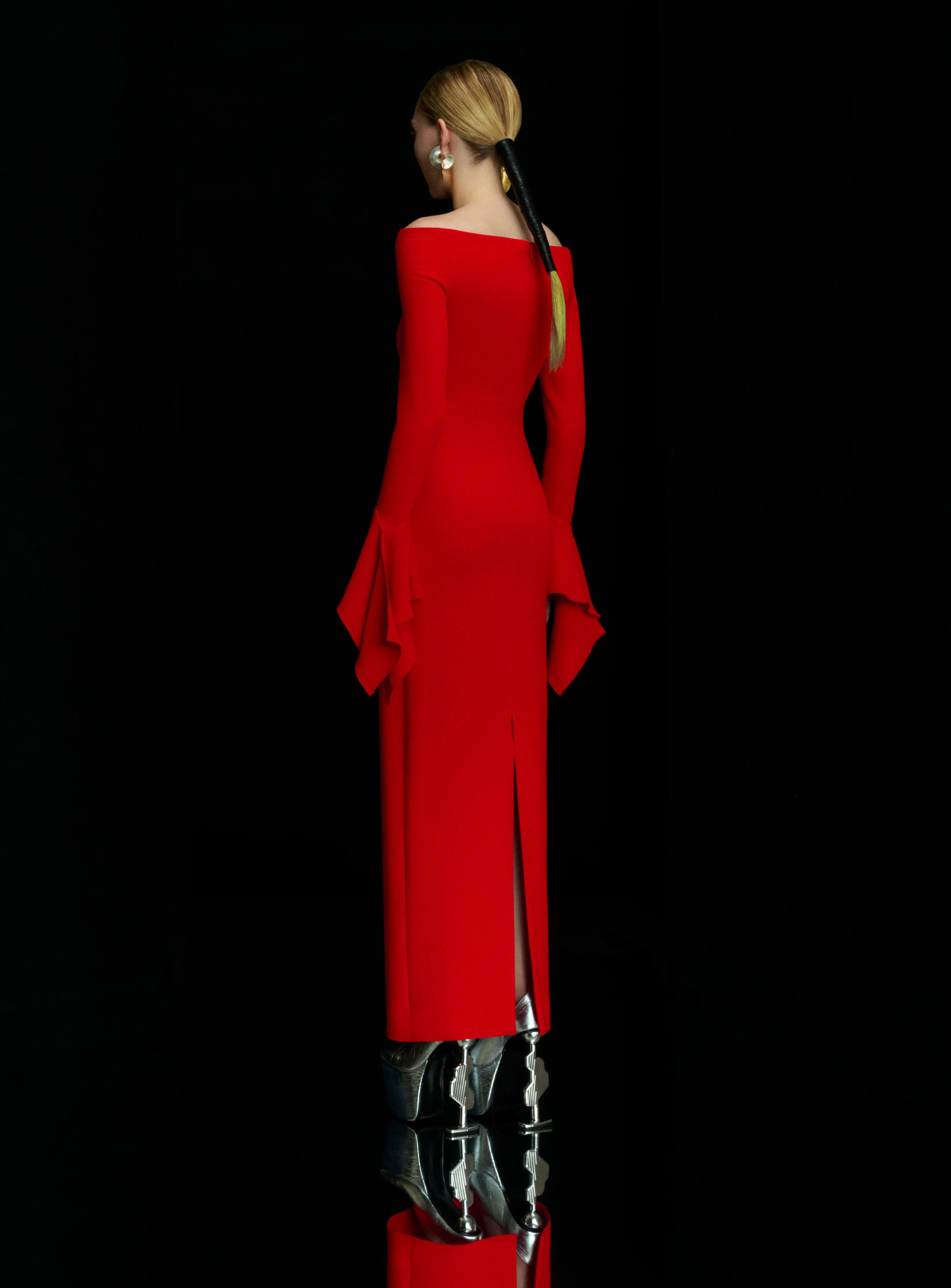 The Amalie Maxi Dress in Red - Image 3