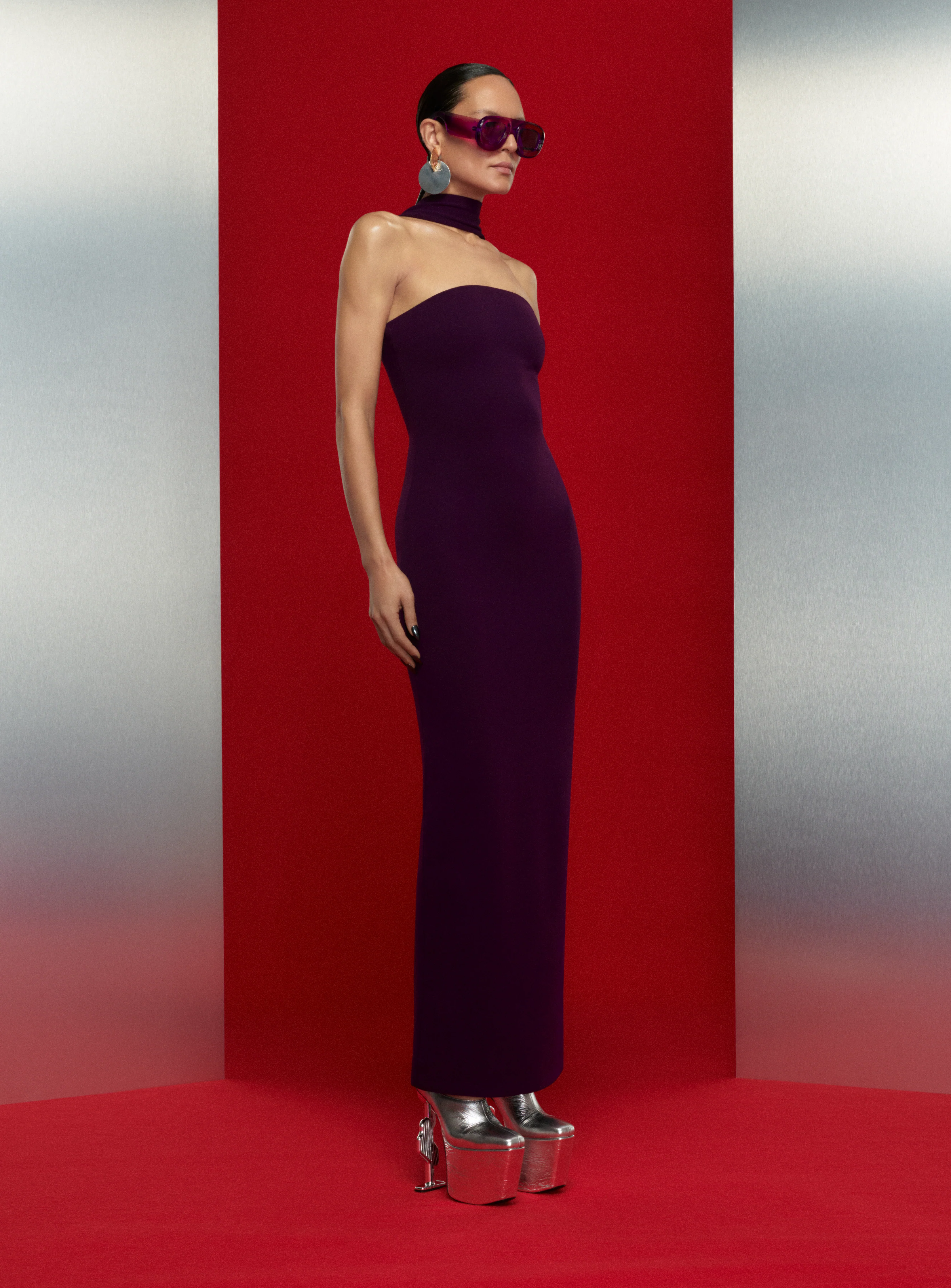The Amari Maxi Dress in Aubergine - Image 2