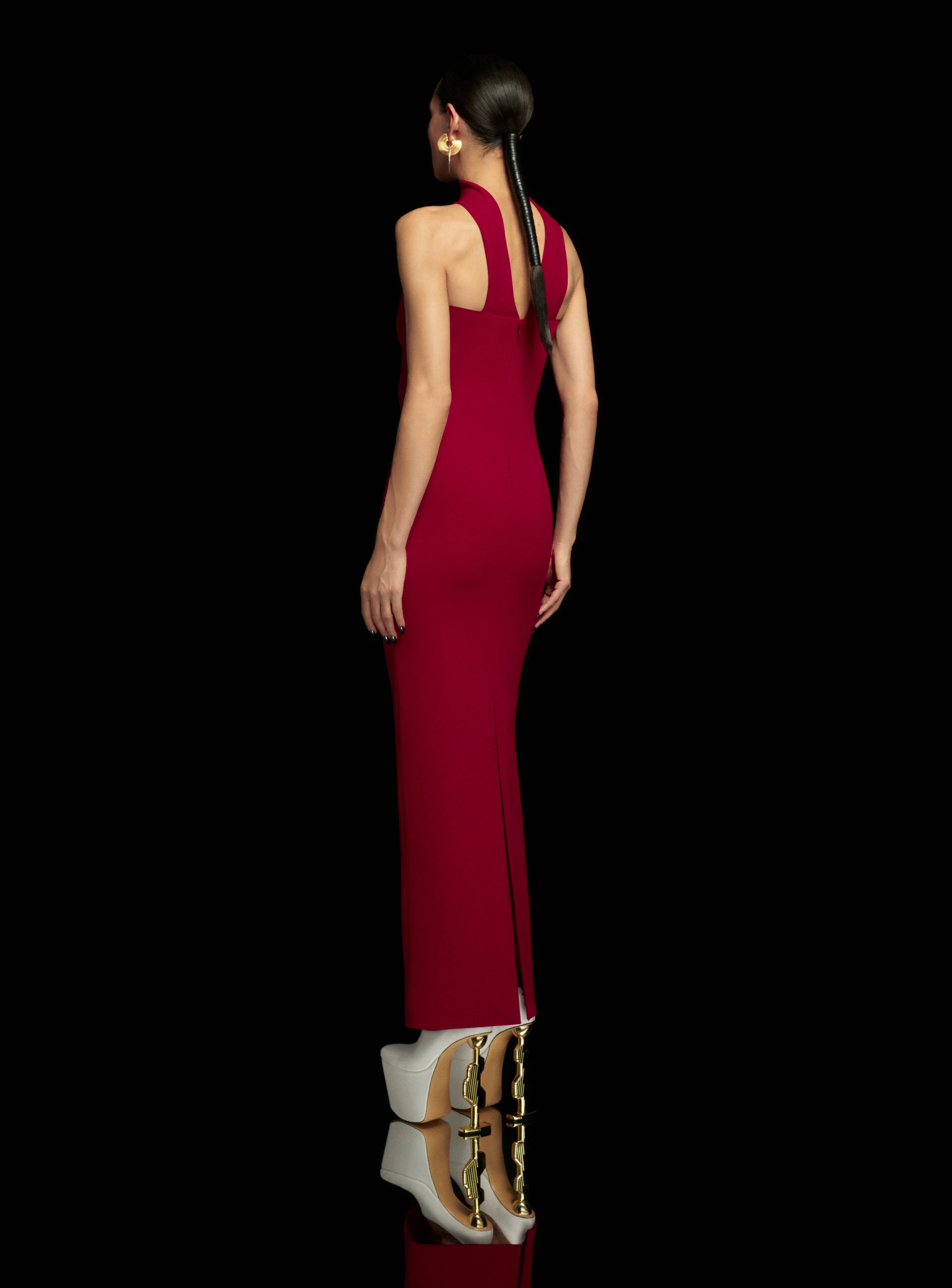The Amari Maxi Dress in Ruby - Image 3