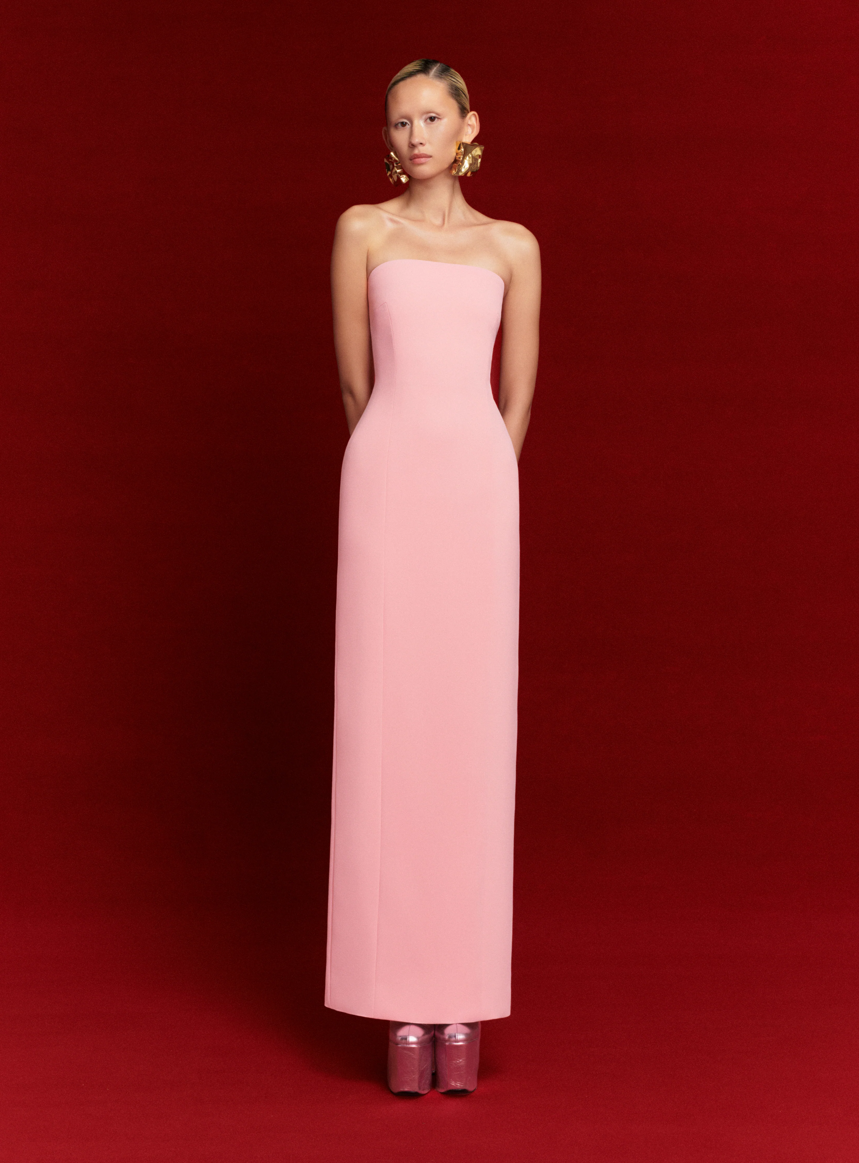 The Anderson Maxi Dress in Powder Pink - Image 4