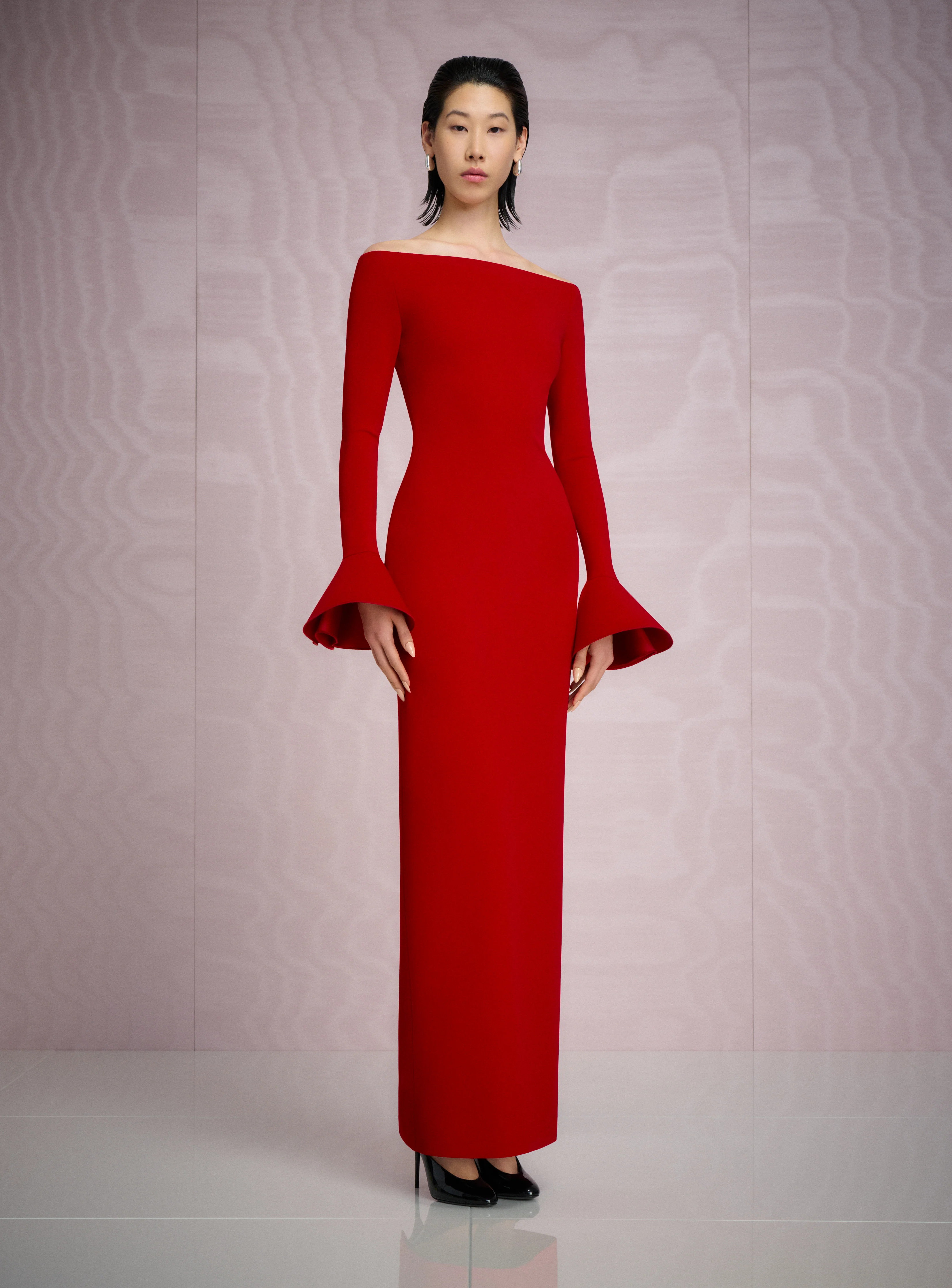 The Anica Maxi Dress in Crimson Red