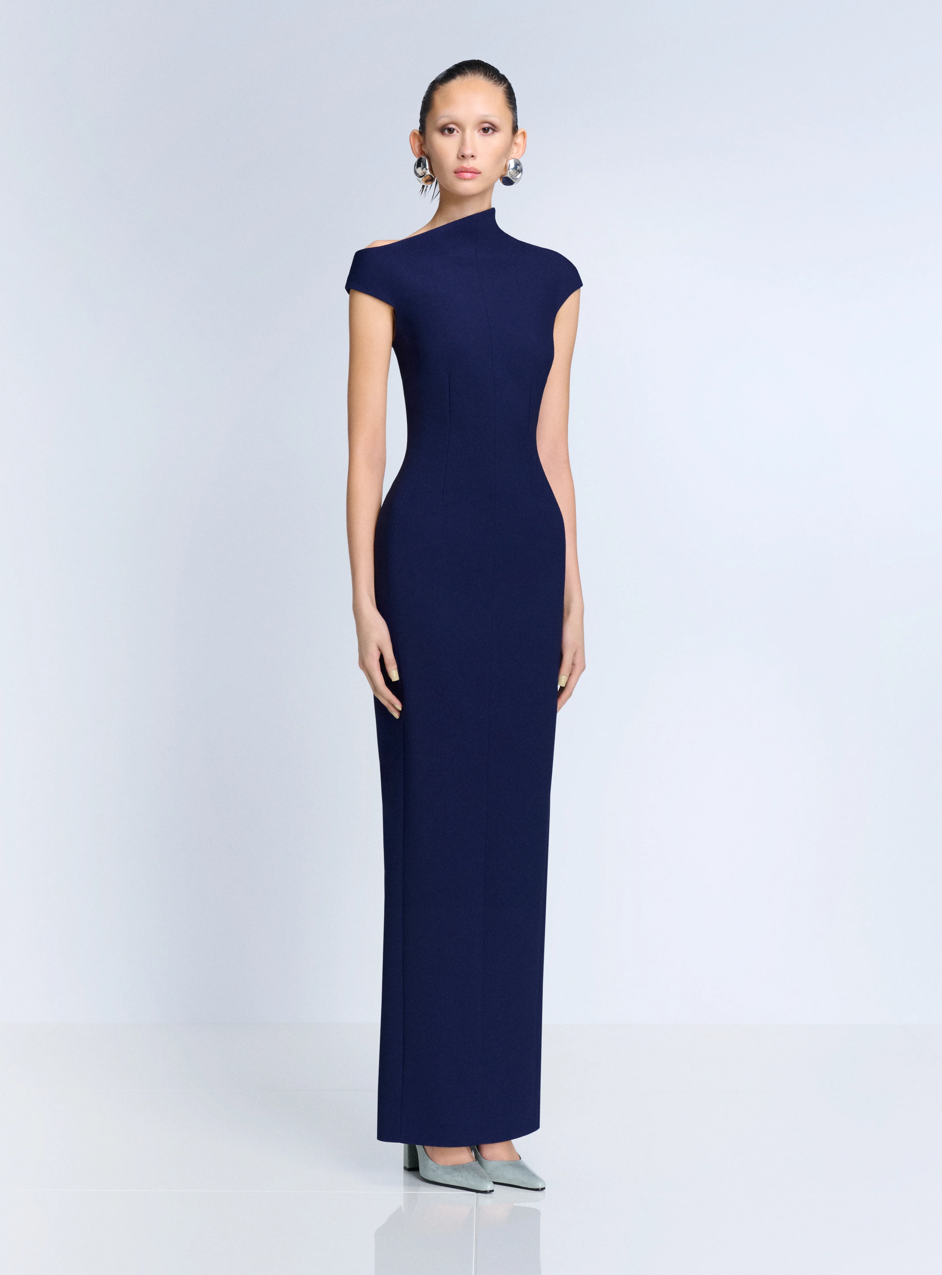 The Arion Maxi Dress in Navy - Image 2