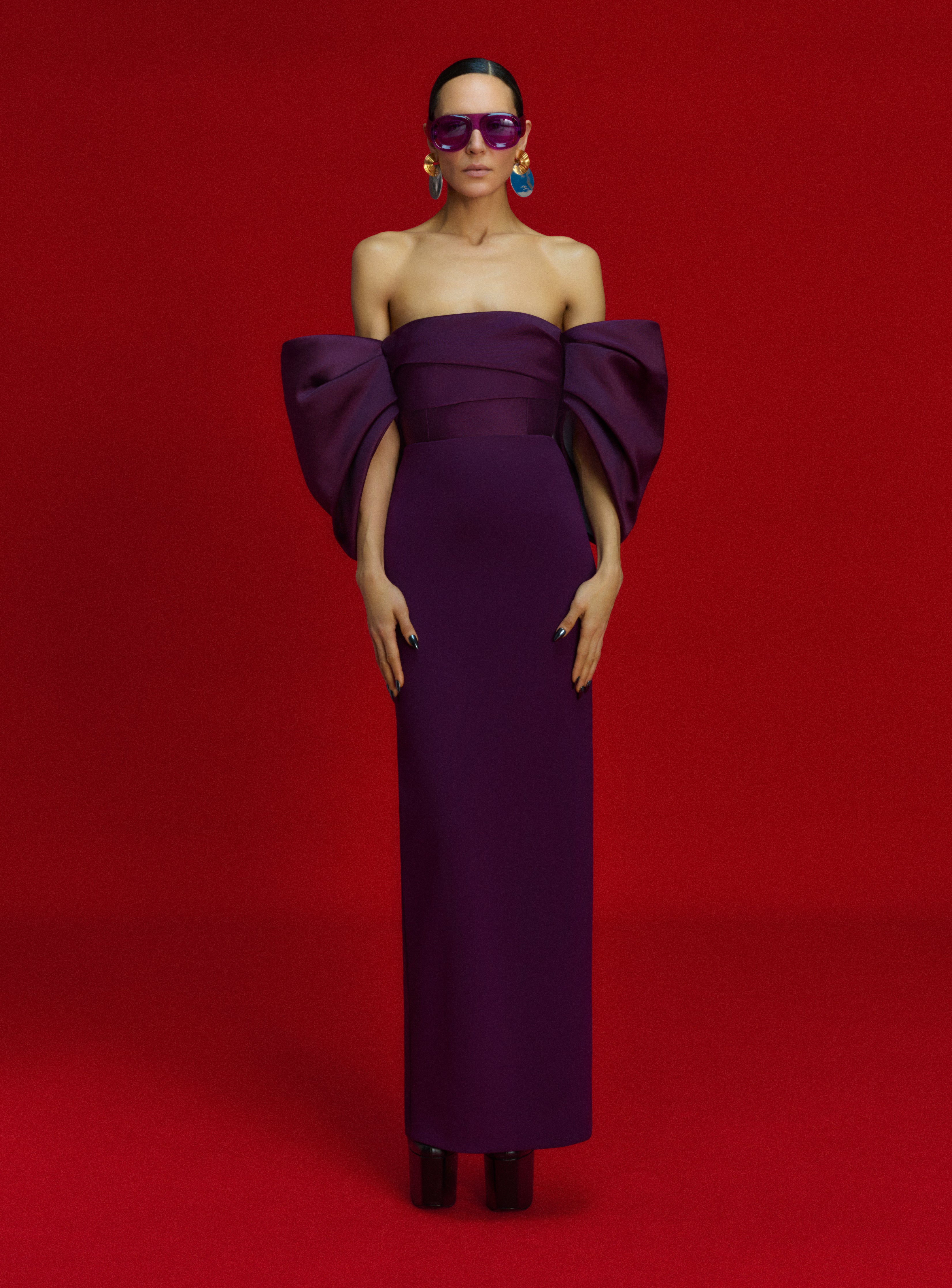 The Arla Maxi Dress in Aubergine