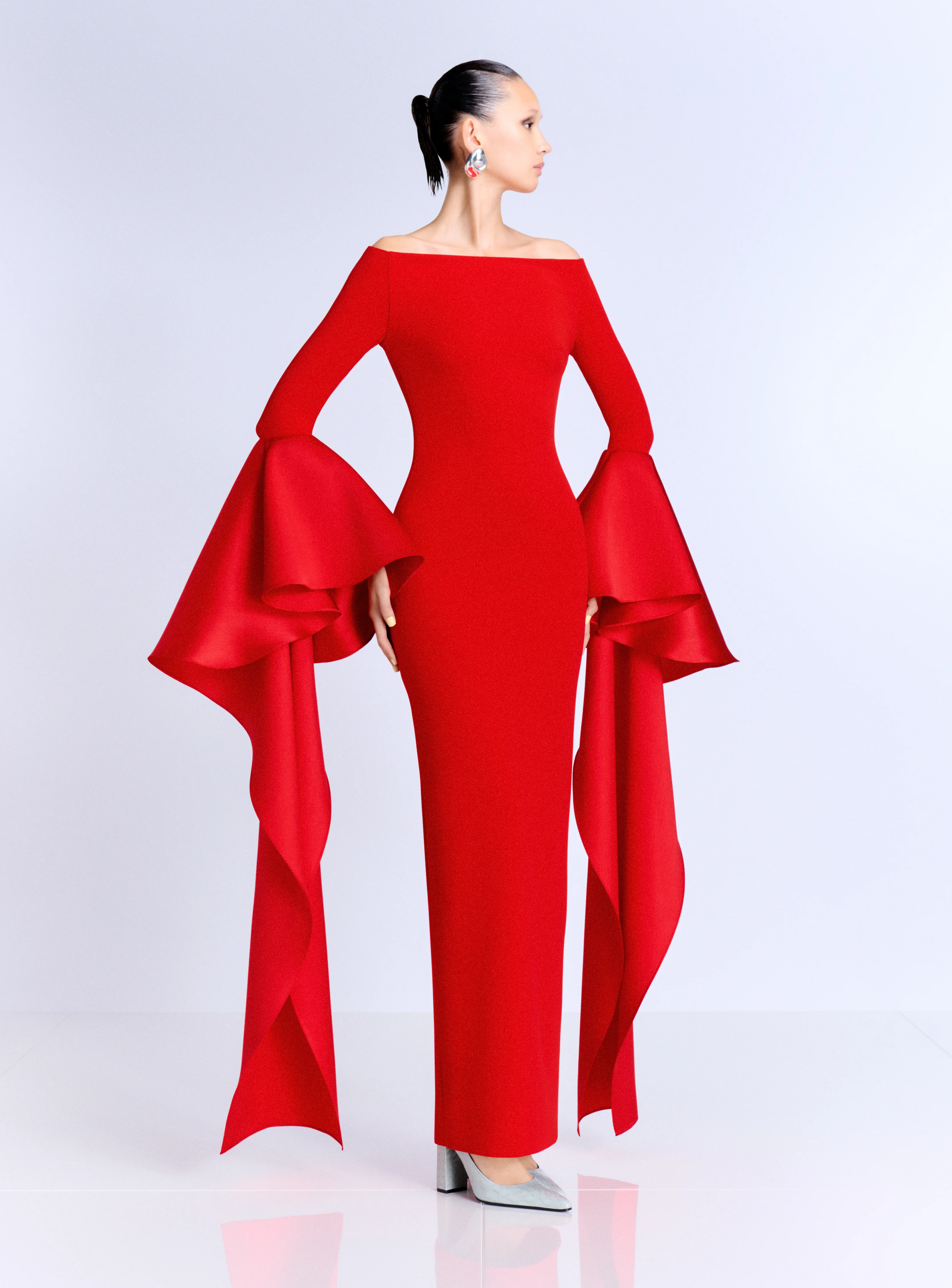 The Astria Maxi Dress in Red - Image 4