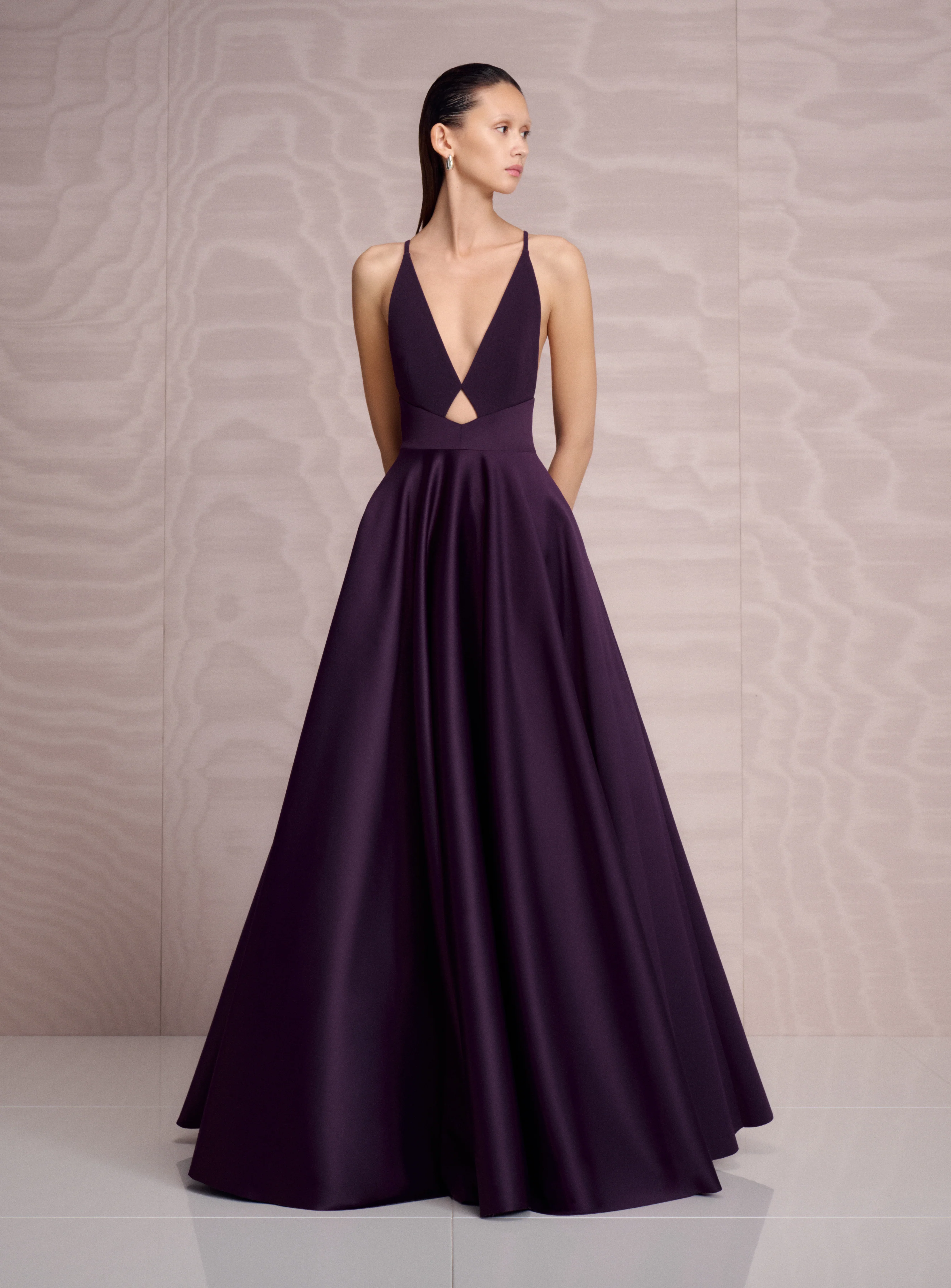 The Avallon Maxi Dress in Plum - Image 2