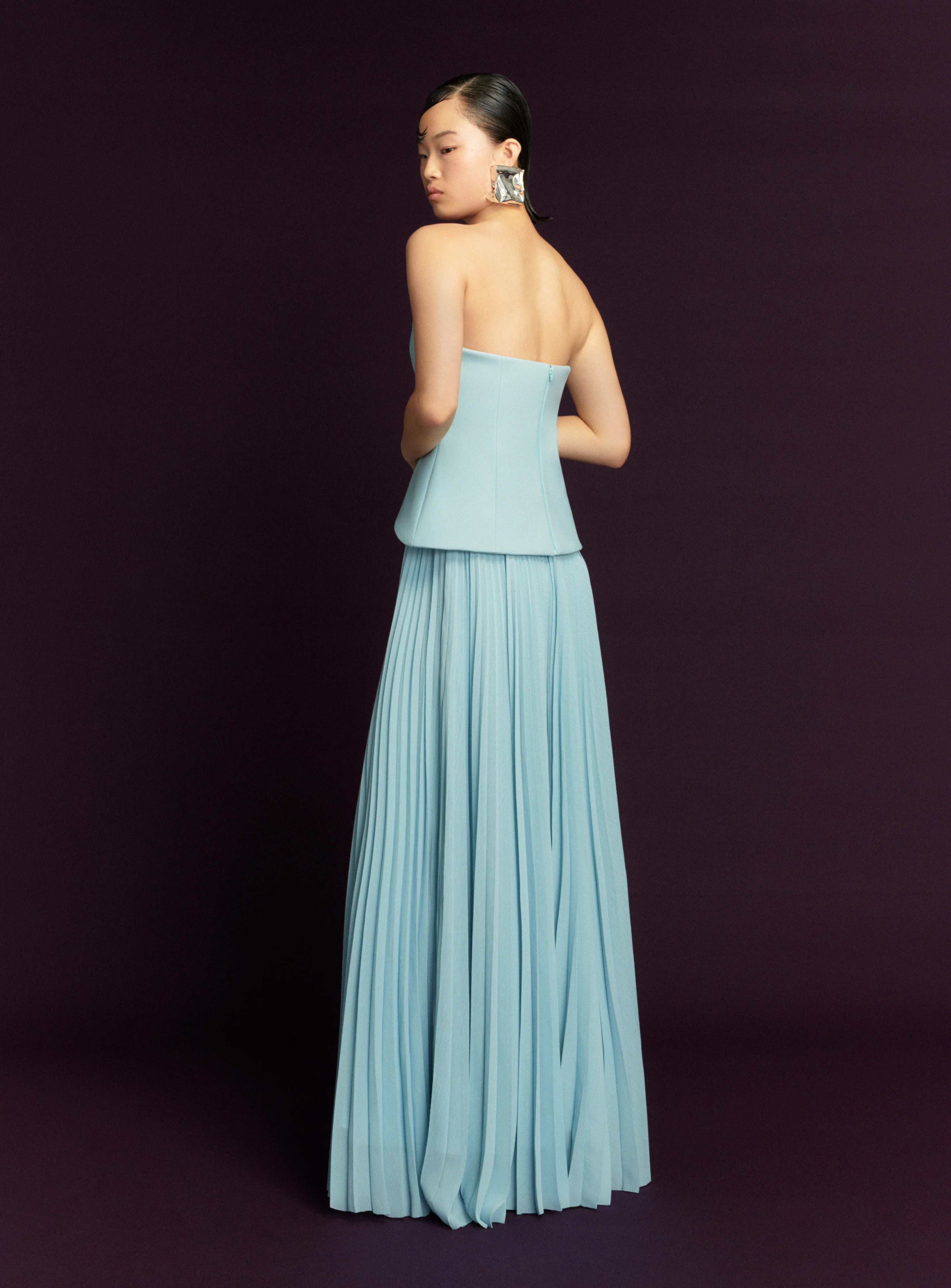 The Britt Maxi Dress in Arctic Blue - Image 3