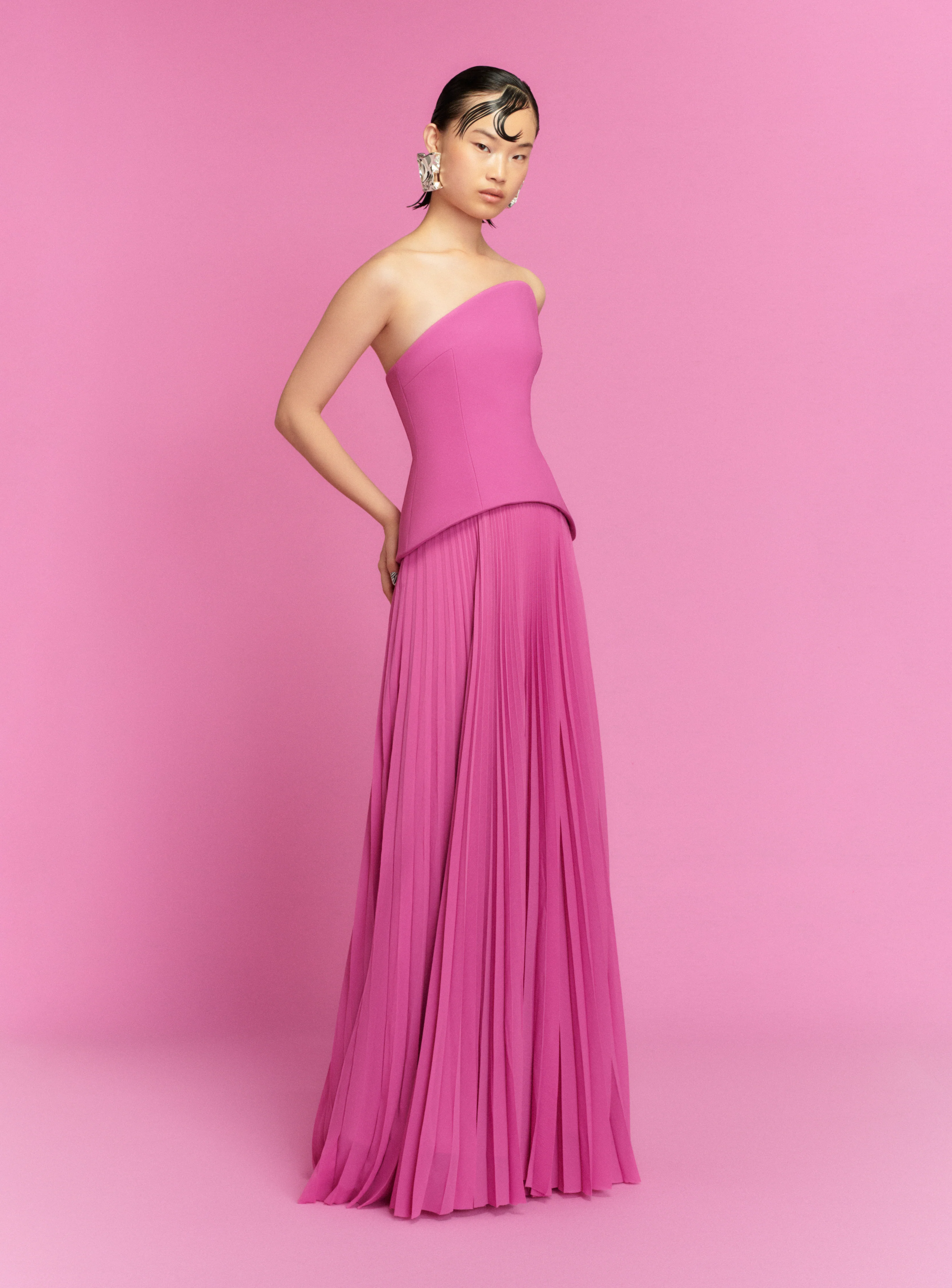 The Britt Maxi Dress in Berry Pink - Image 2