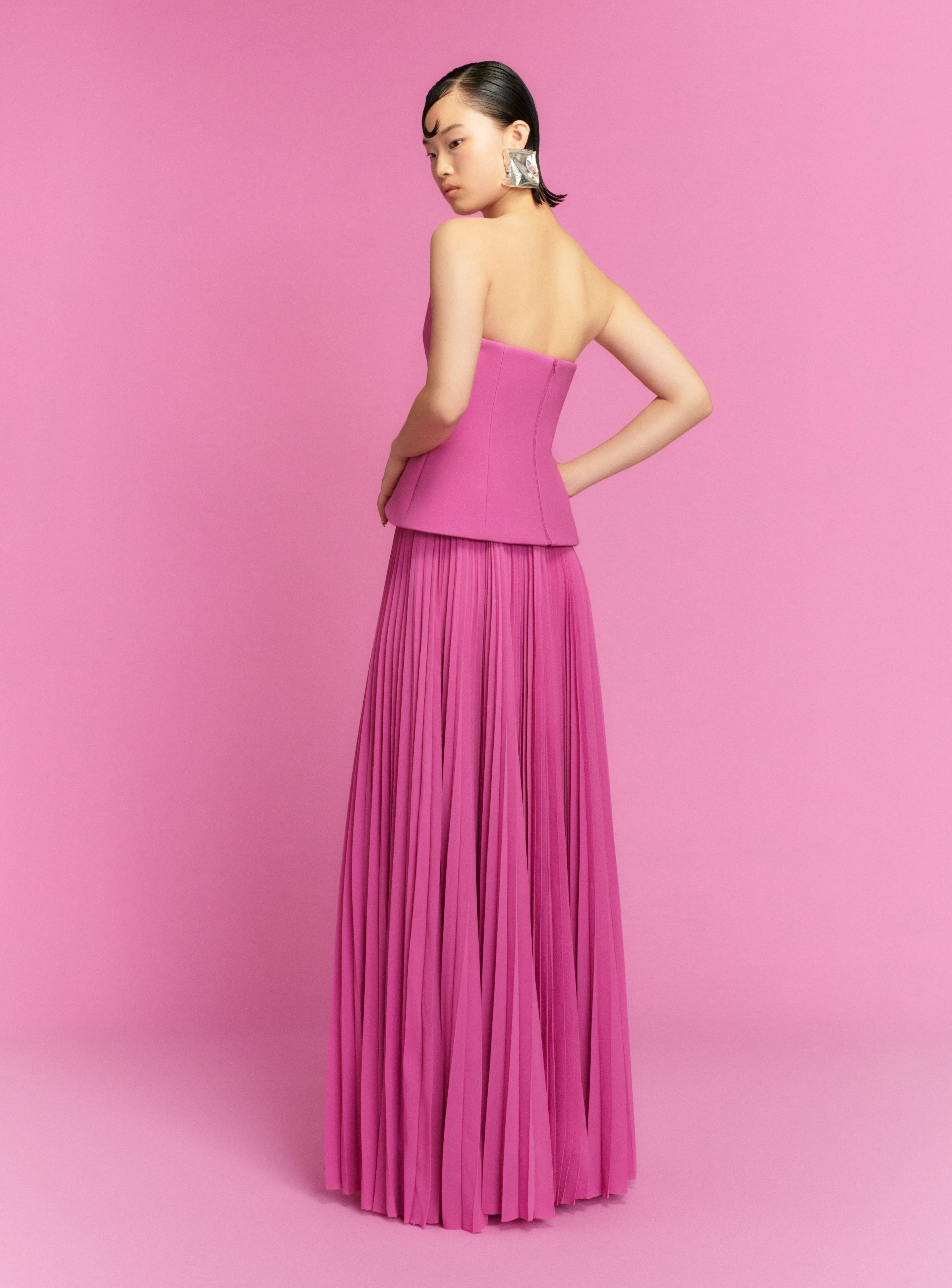 The Britt Maxi Dress in Berry Pink - Image 3