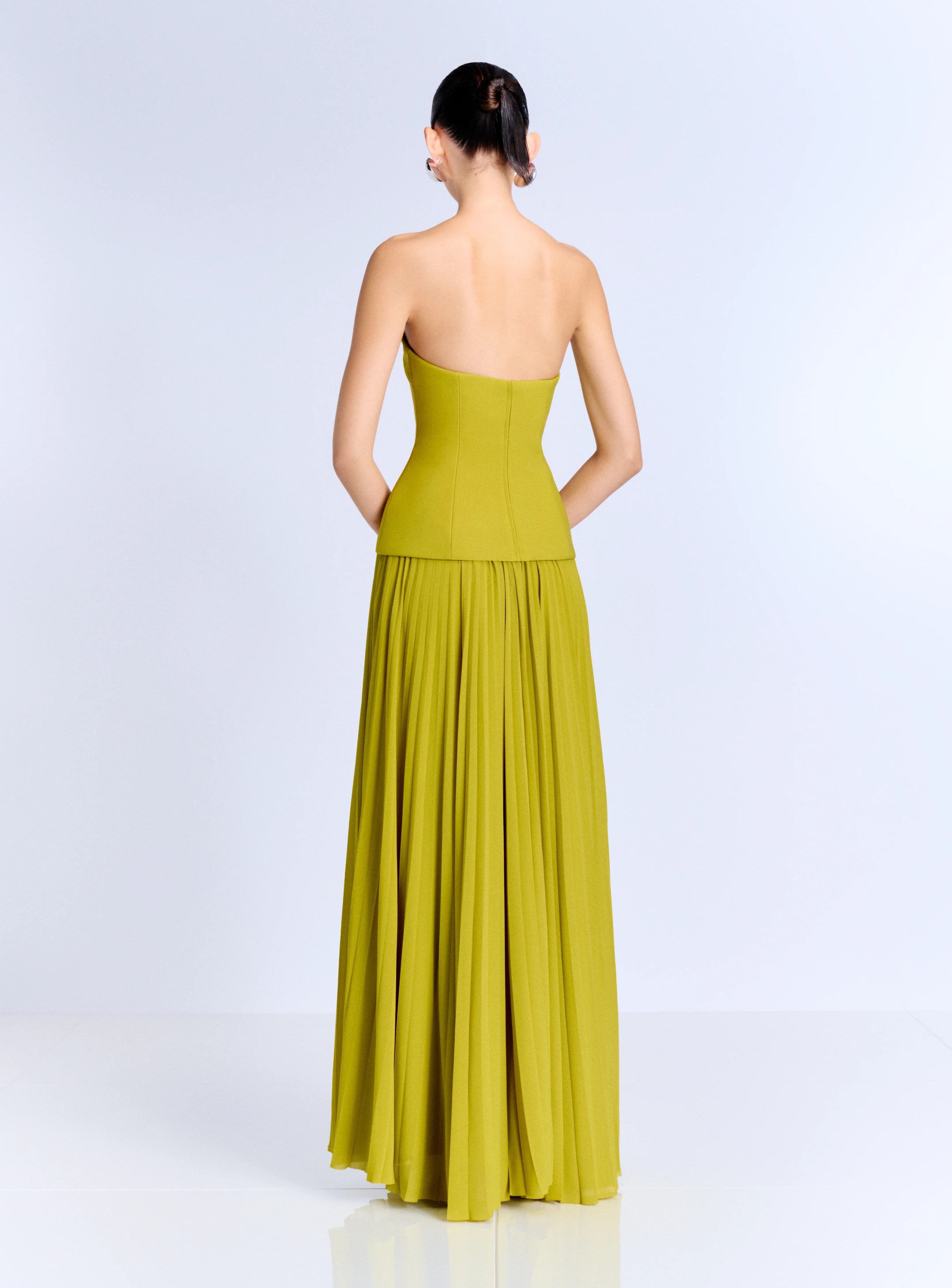 The Britt Maxi Dress in Chartreuse - Image 3