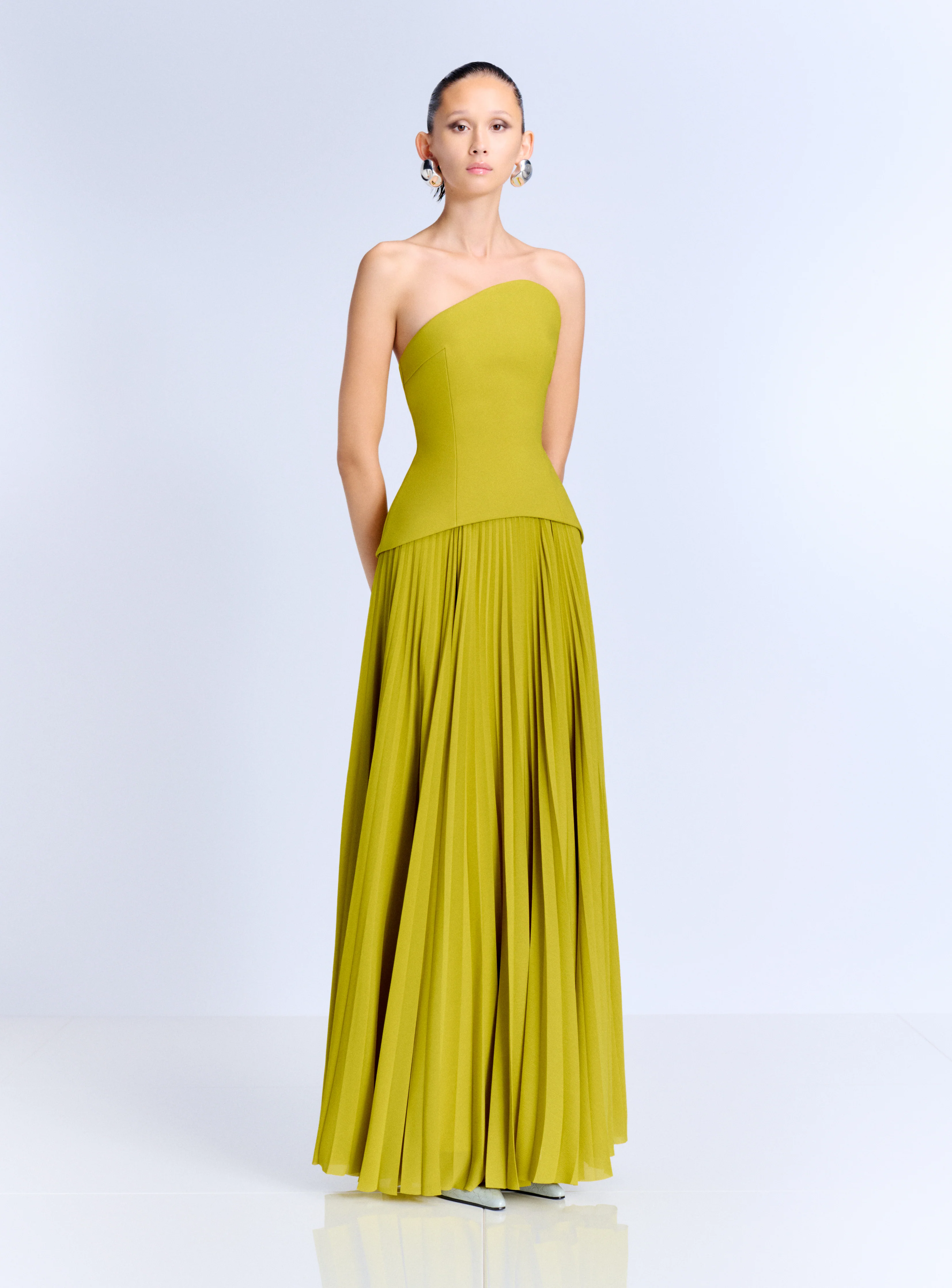 The Britt Maxi Dress in Chartreuse - Image 4