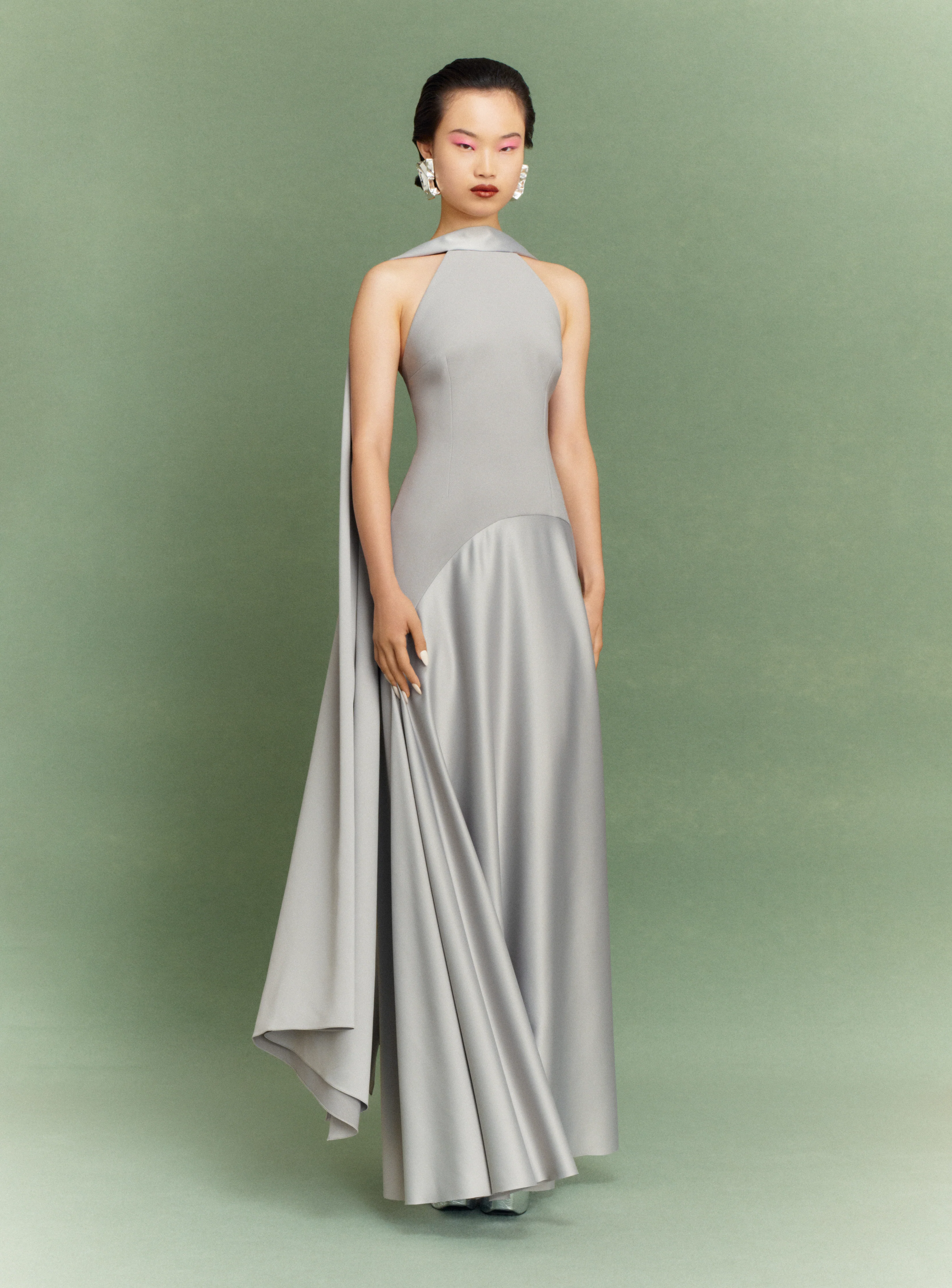 The Cece Maxi Dress in Pewter - Image 2