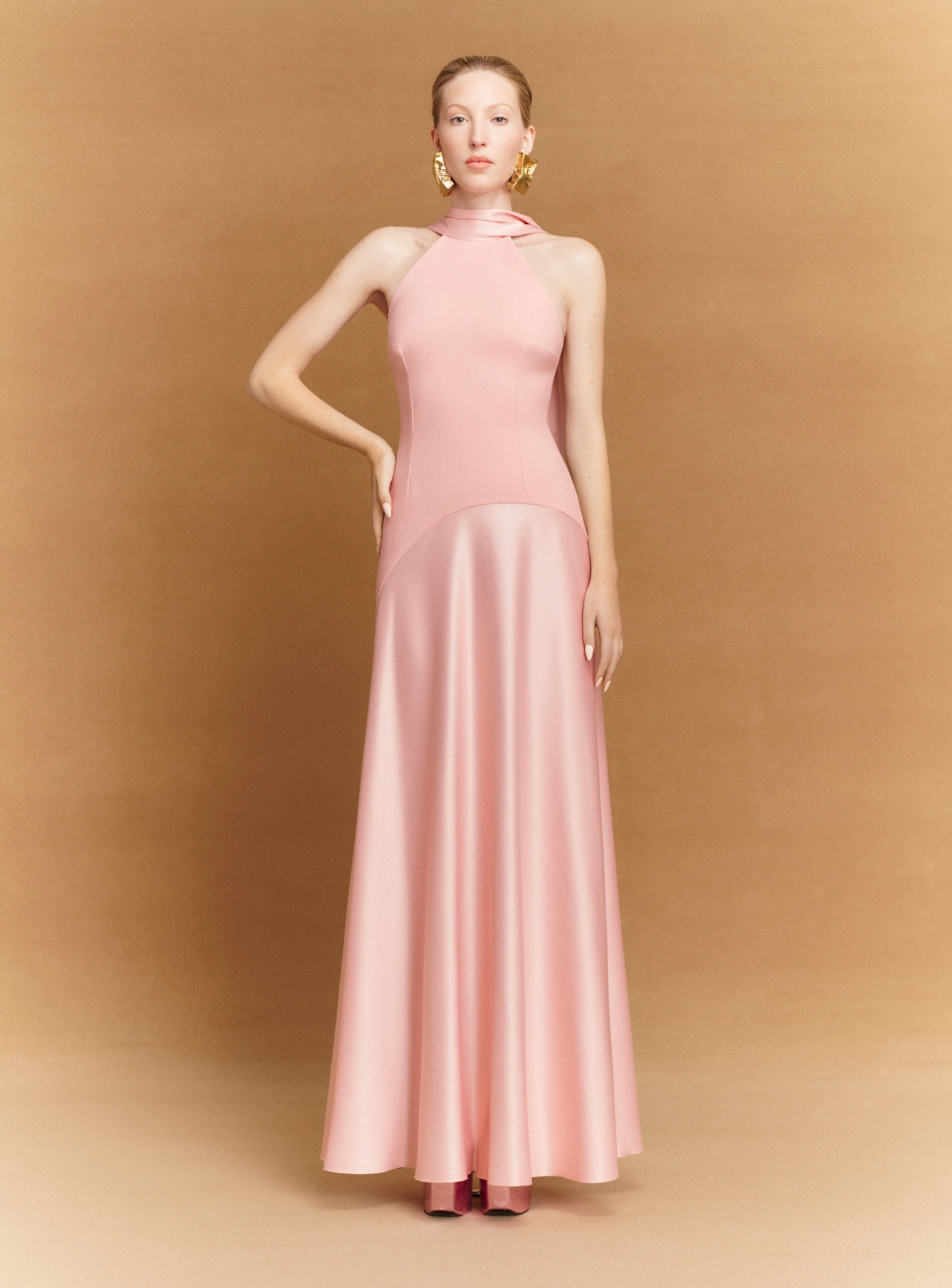 The Cece Maxi Dress in Putty Pink - Image 2