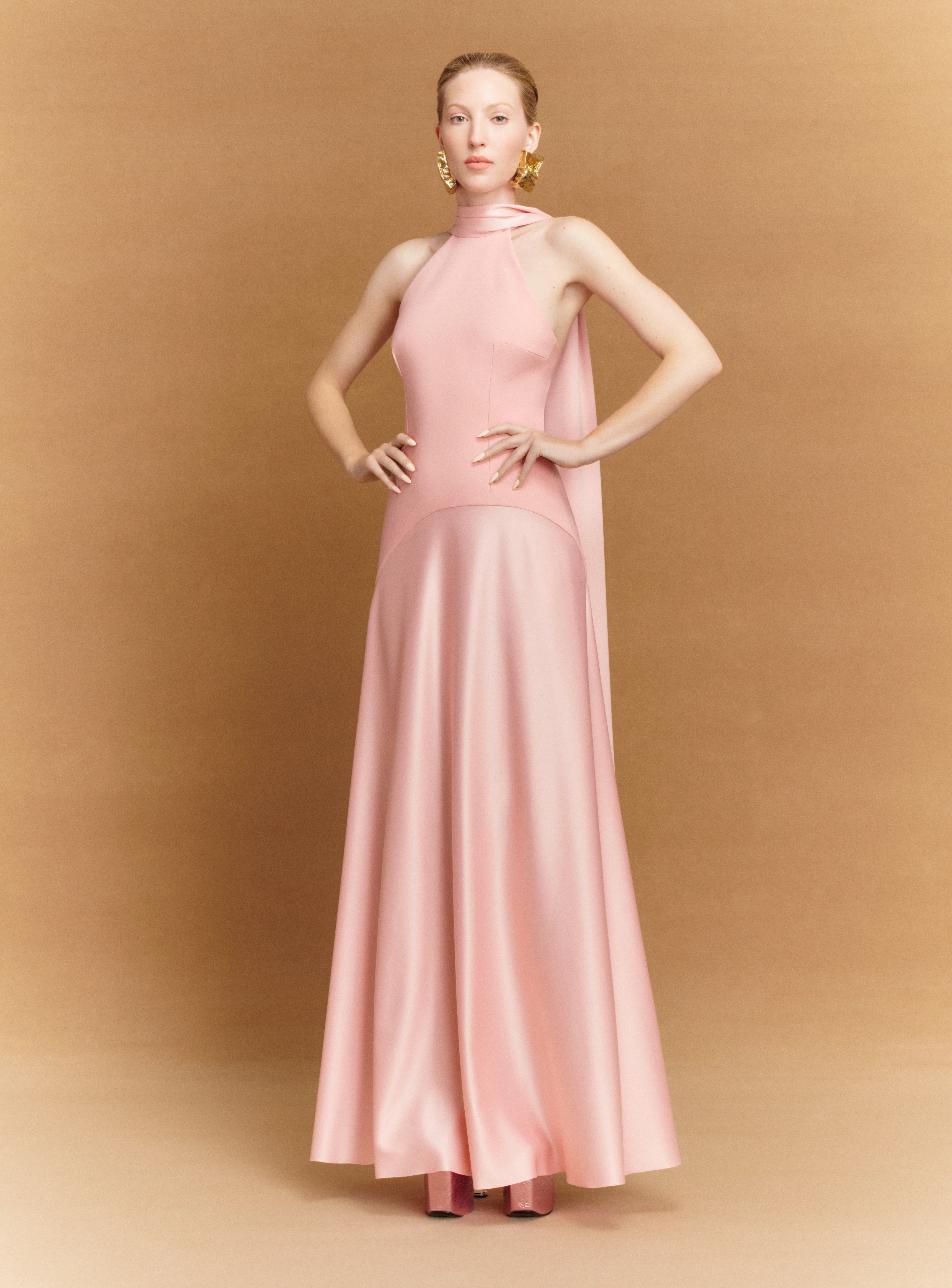 The Cece Maxi Dress in Putty Pink - Image 3