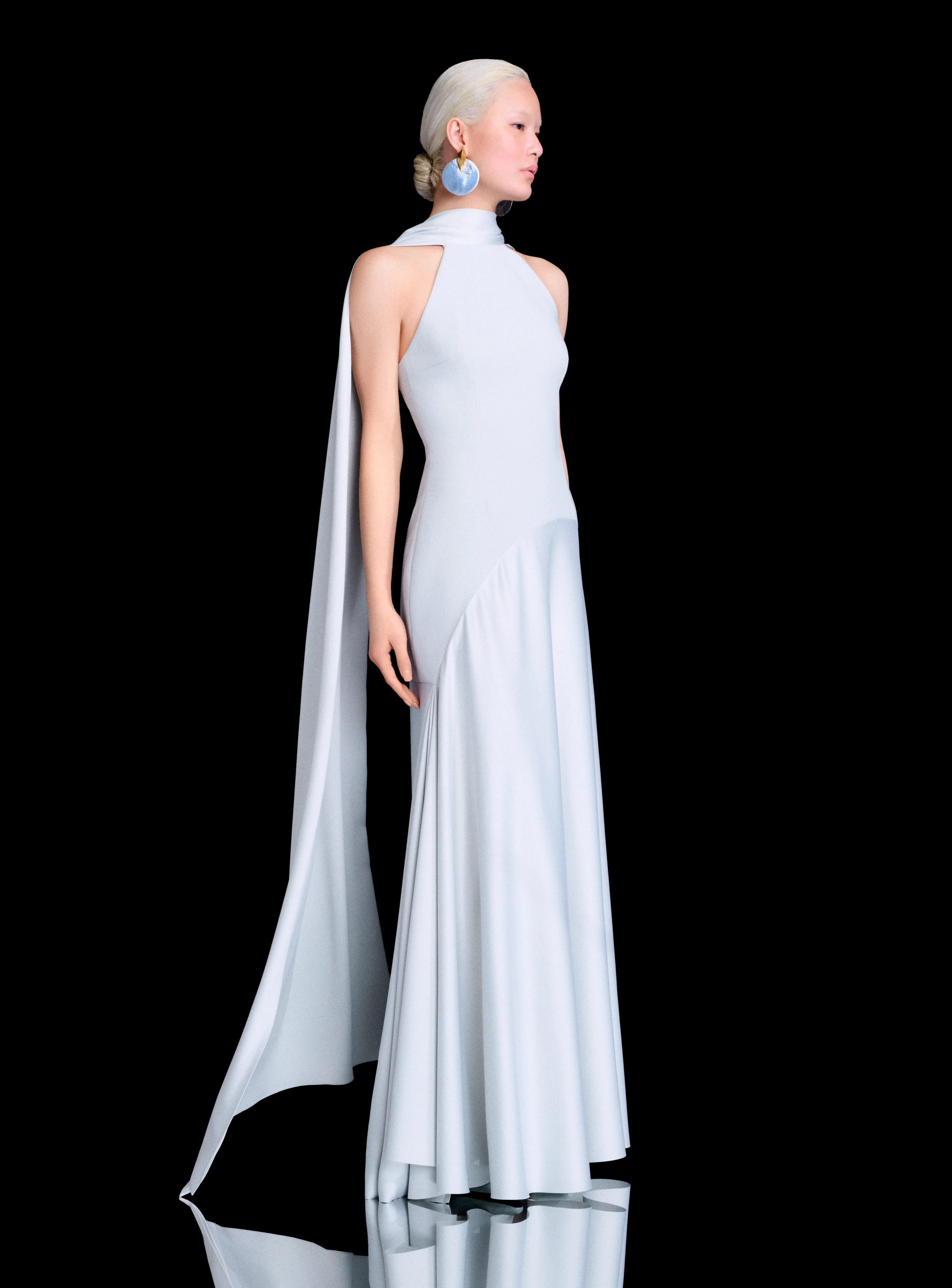 The Cece Maxi Dress in Silver - Image 2