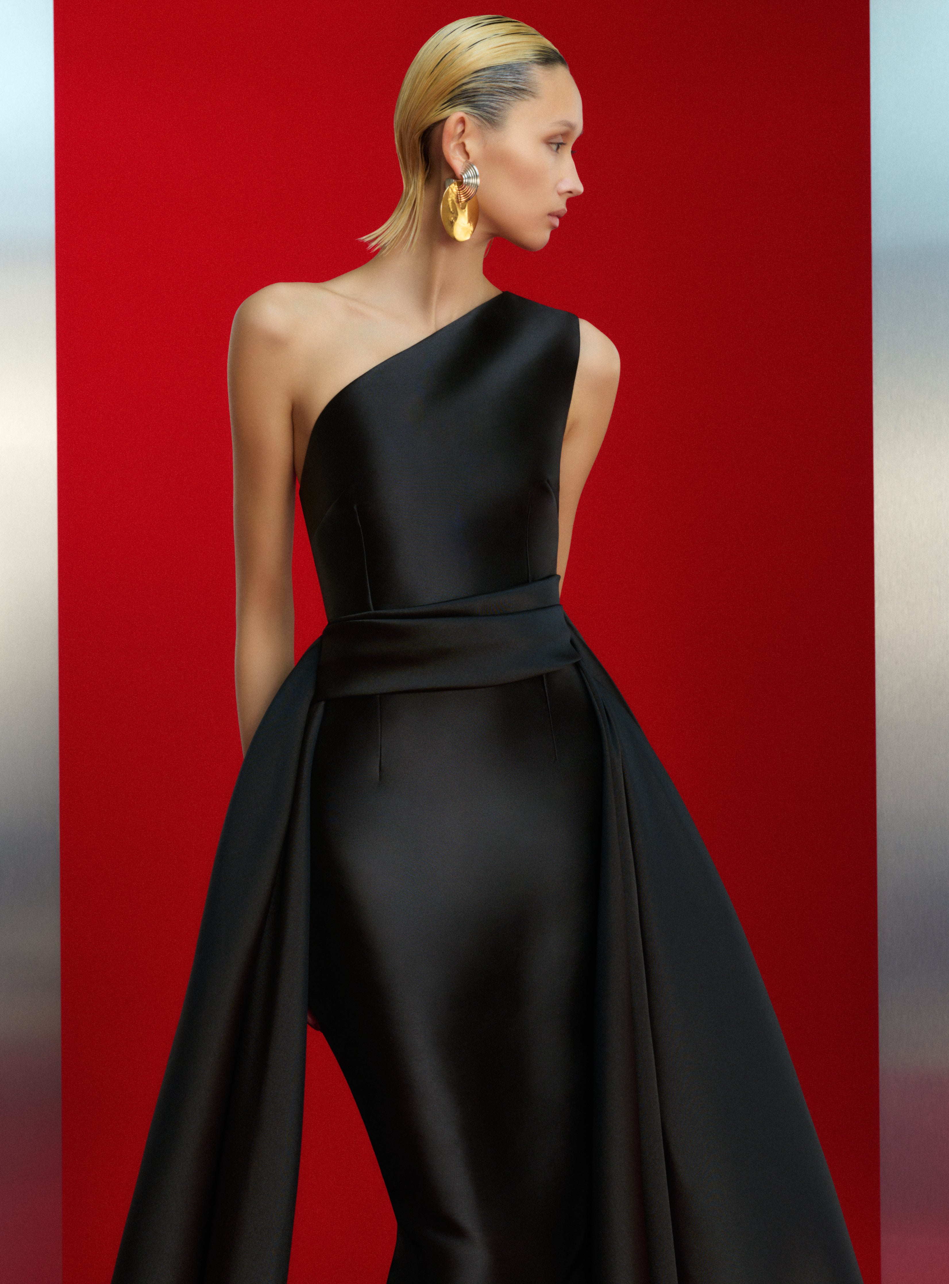 The Charo Maxi Dress in Black - Image 2