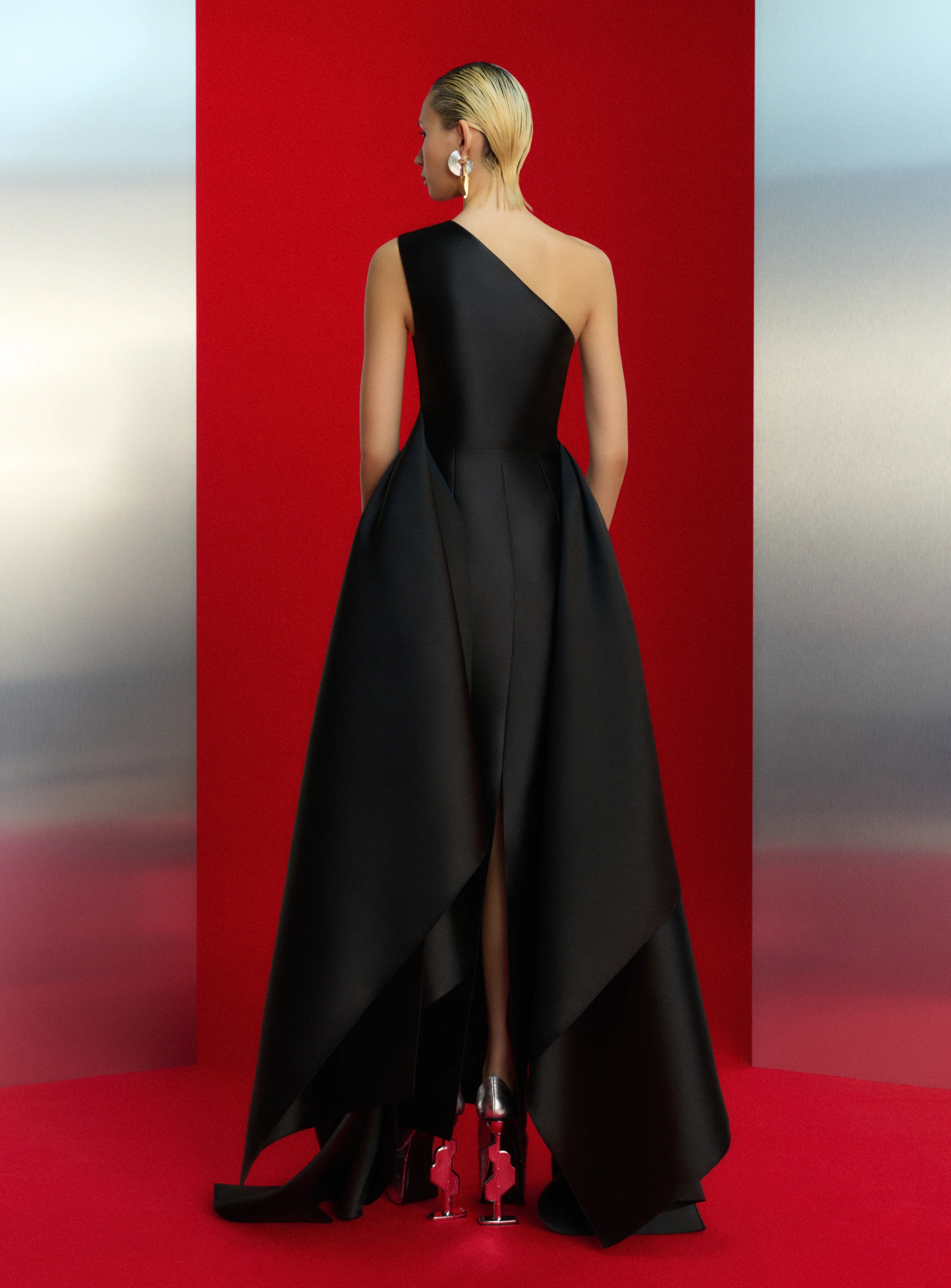 The Charo Maxi Dress in Black - Image 3