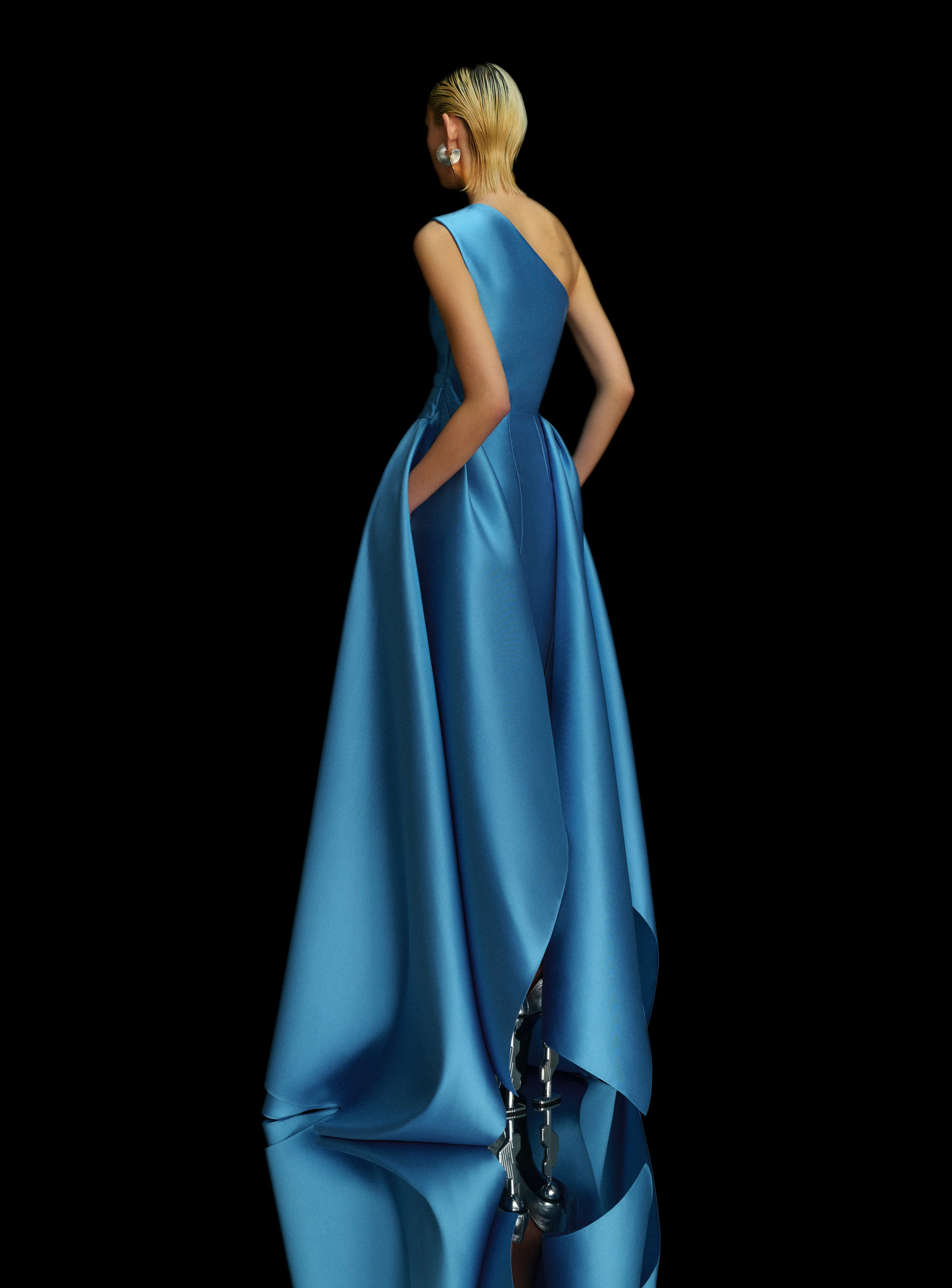 The Charo Maxi Dress in Cornflower - Image 3