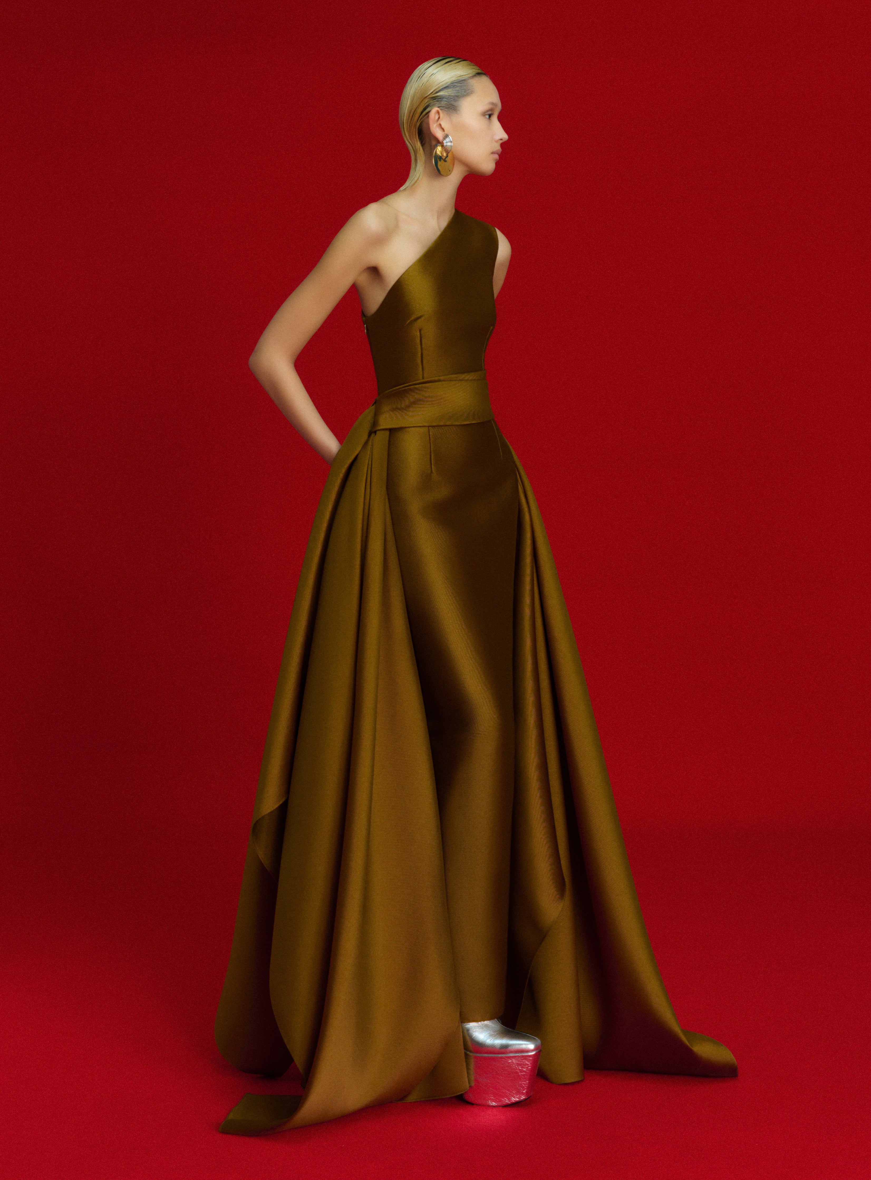 The Charo Maxi Dress in Gold - Image 4
