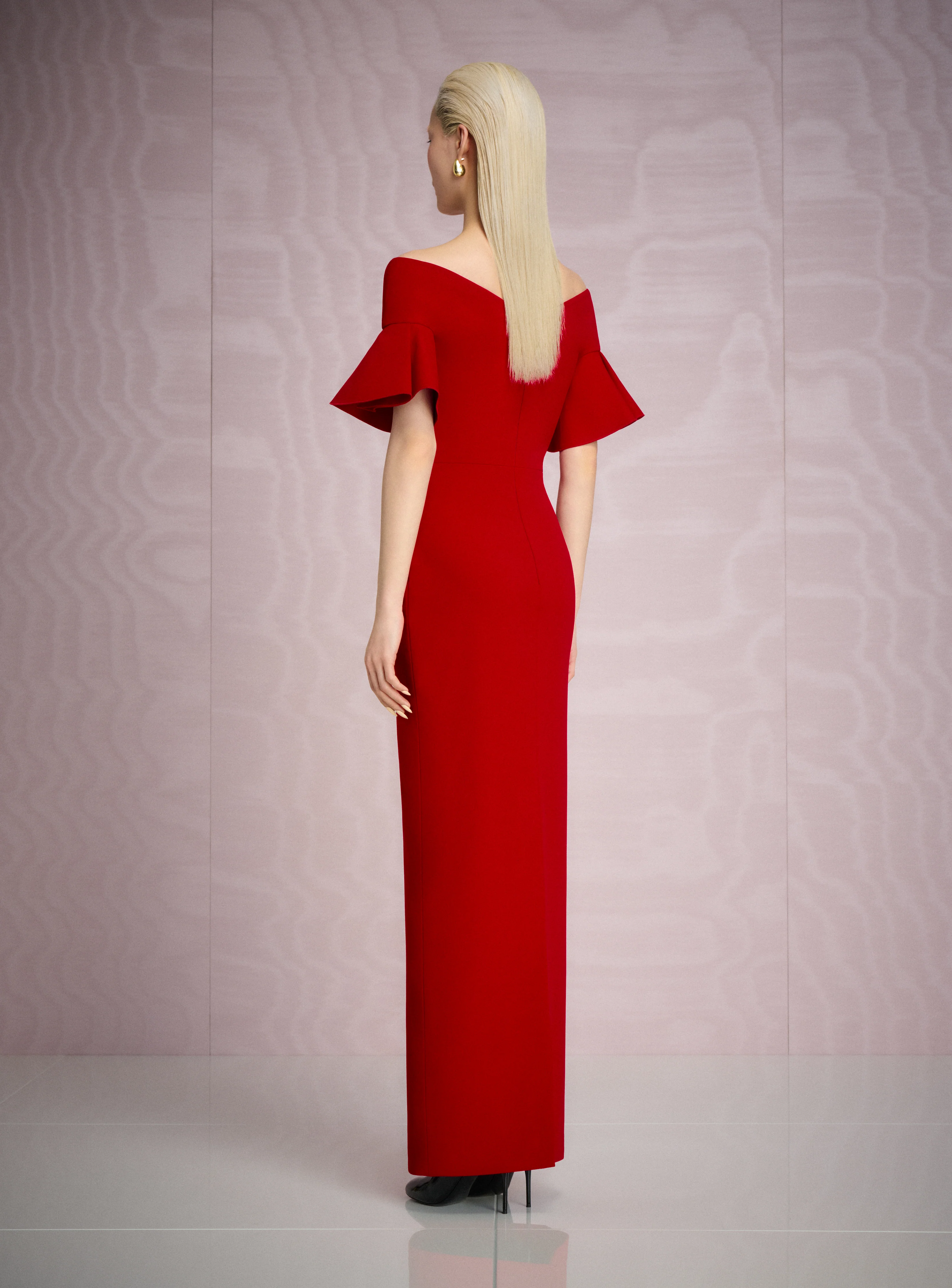 The Cielo Maxi Dress in Crimson Red - Image 2