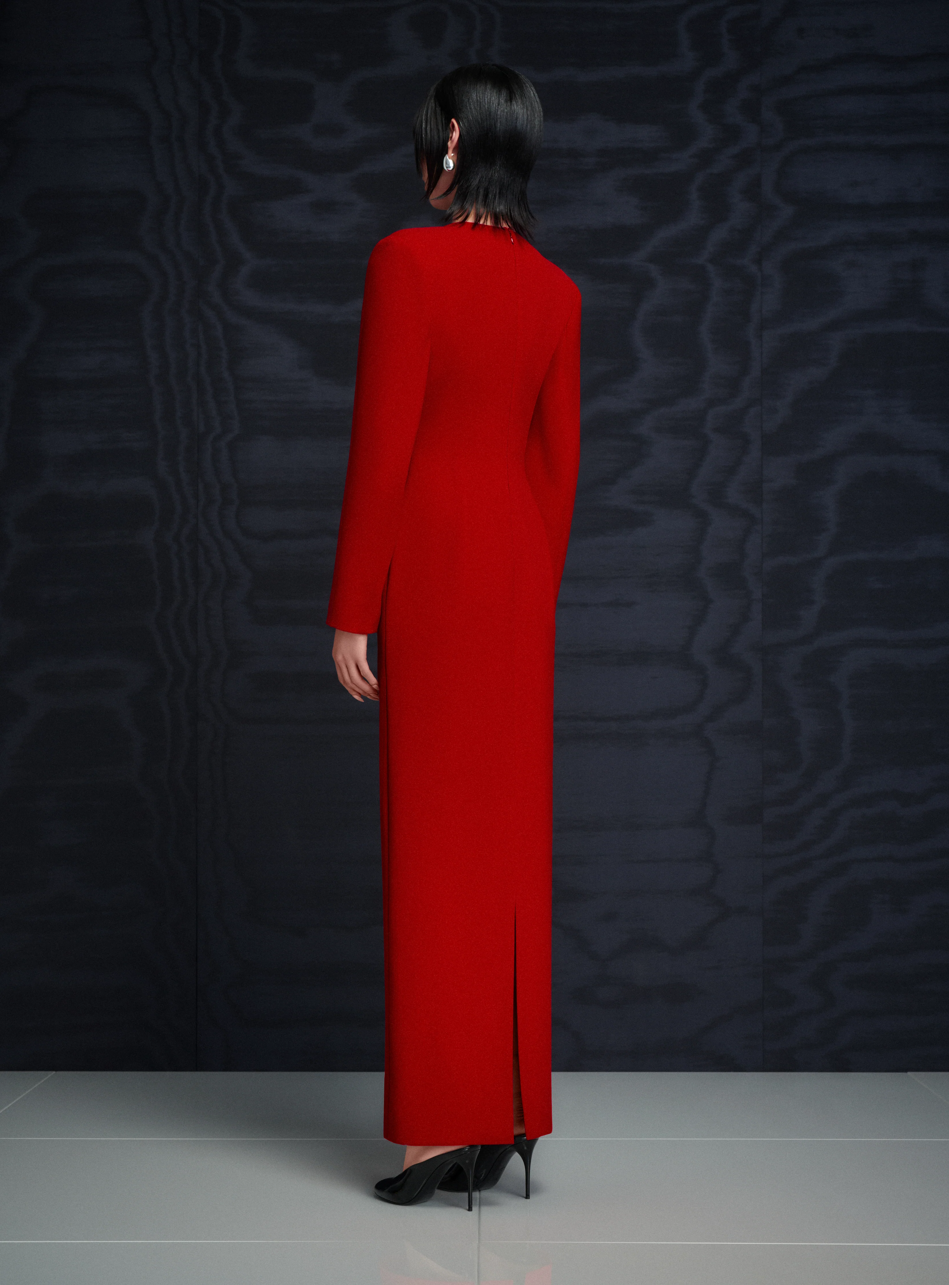 The Deacon Maxi Dress in Crimson Red - Image 4