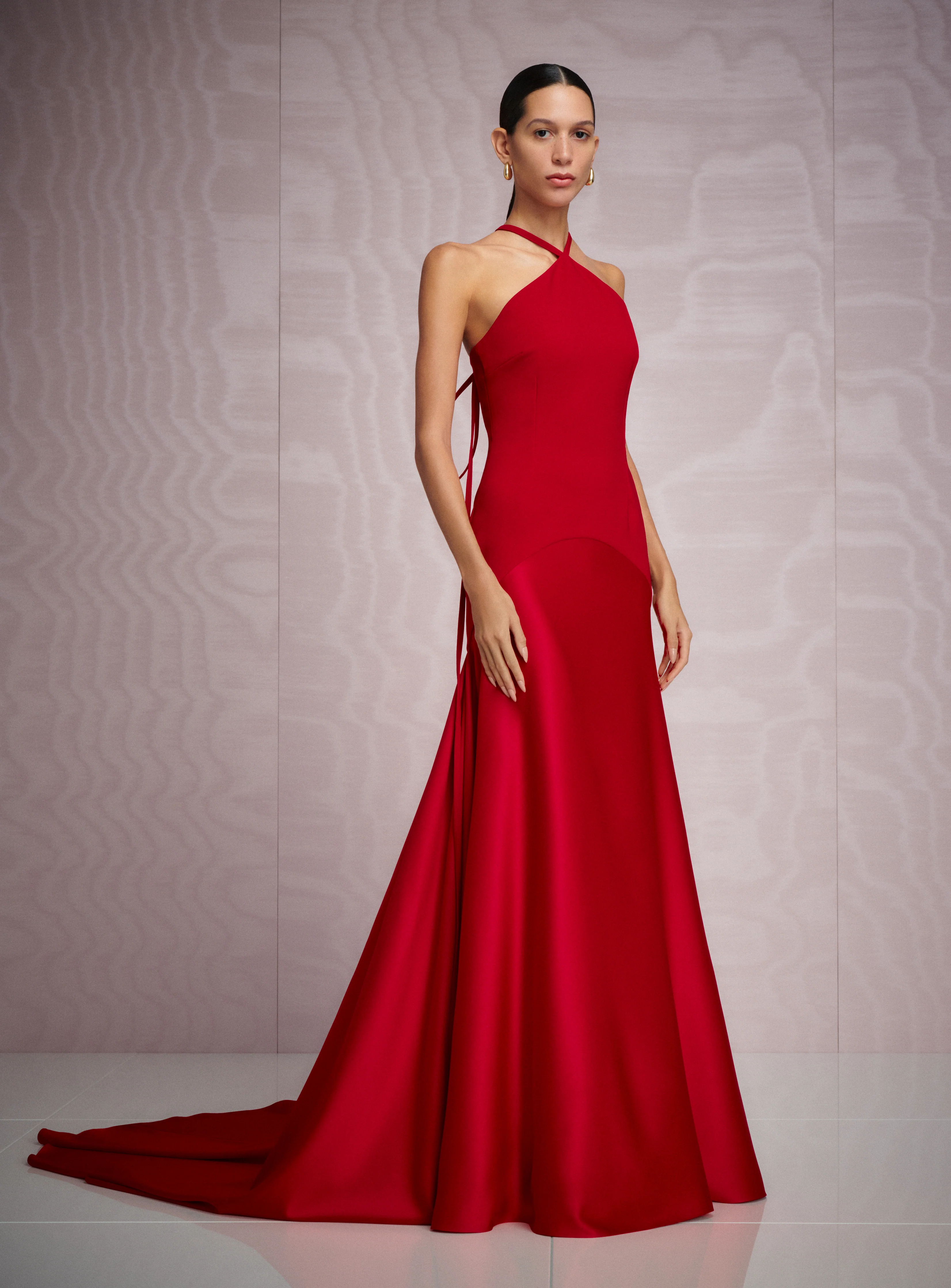 The Florie Maxi Dress in Crimson Red