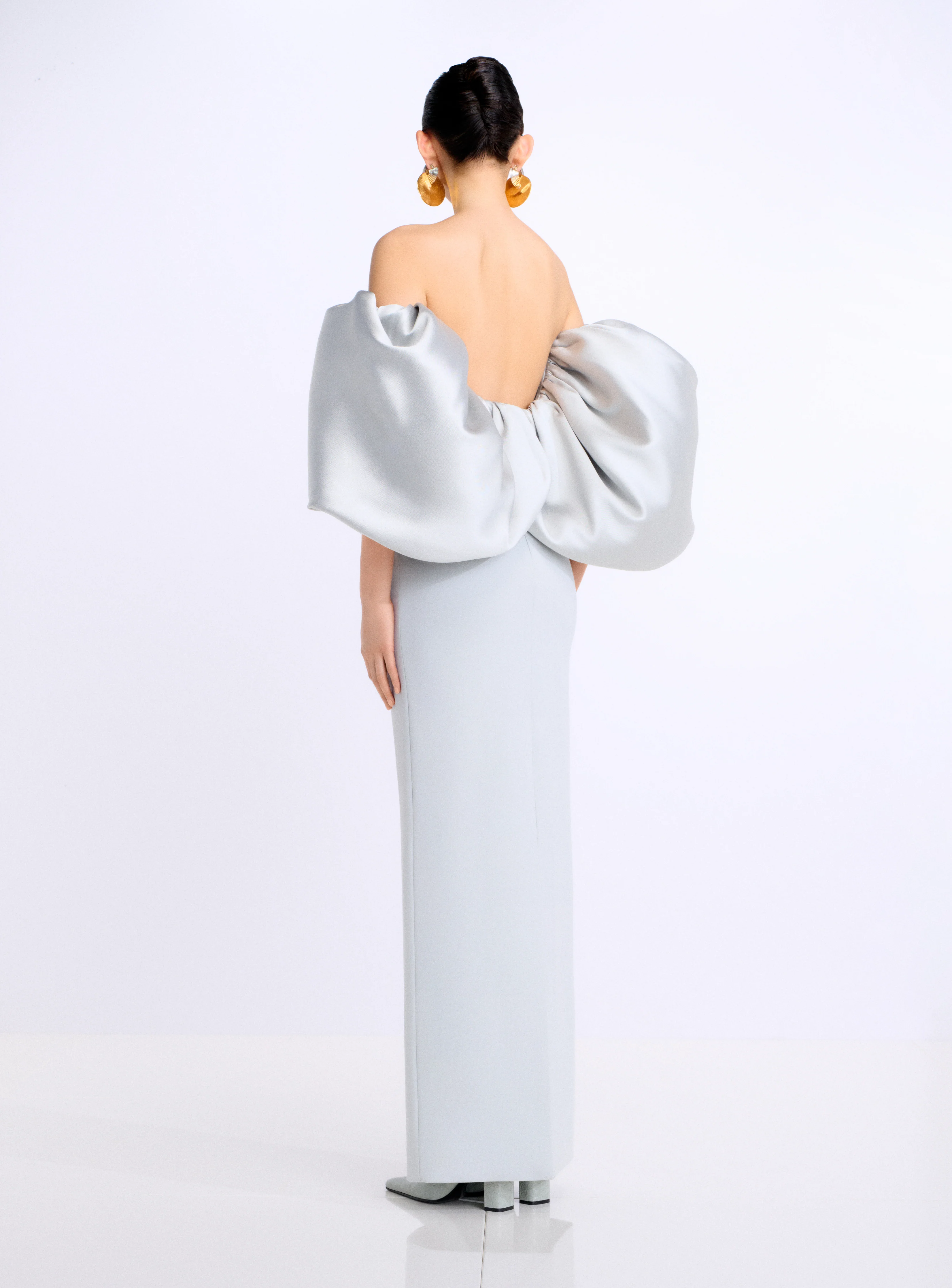 The Floris Maxi Dress in Silver - Image 2
