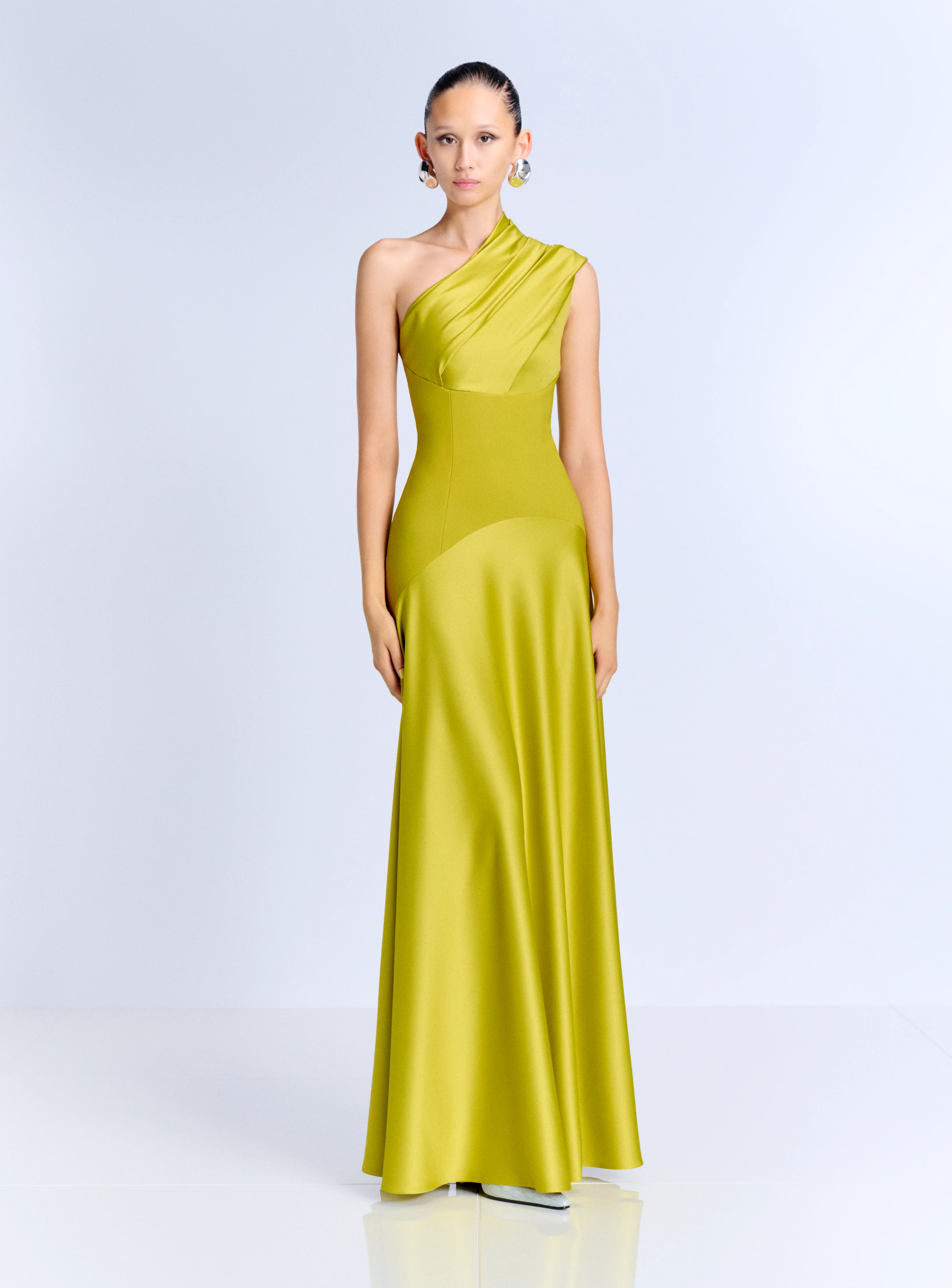 The Gabriela Maxi Dress in Chartreuse - Image 2