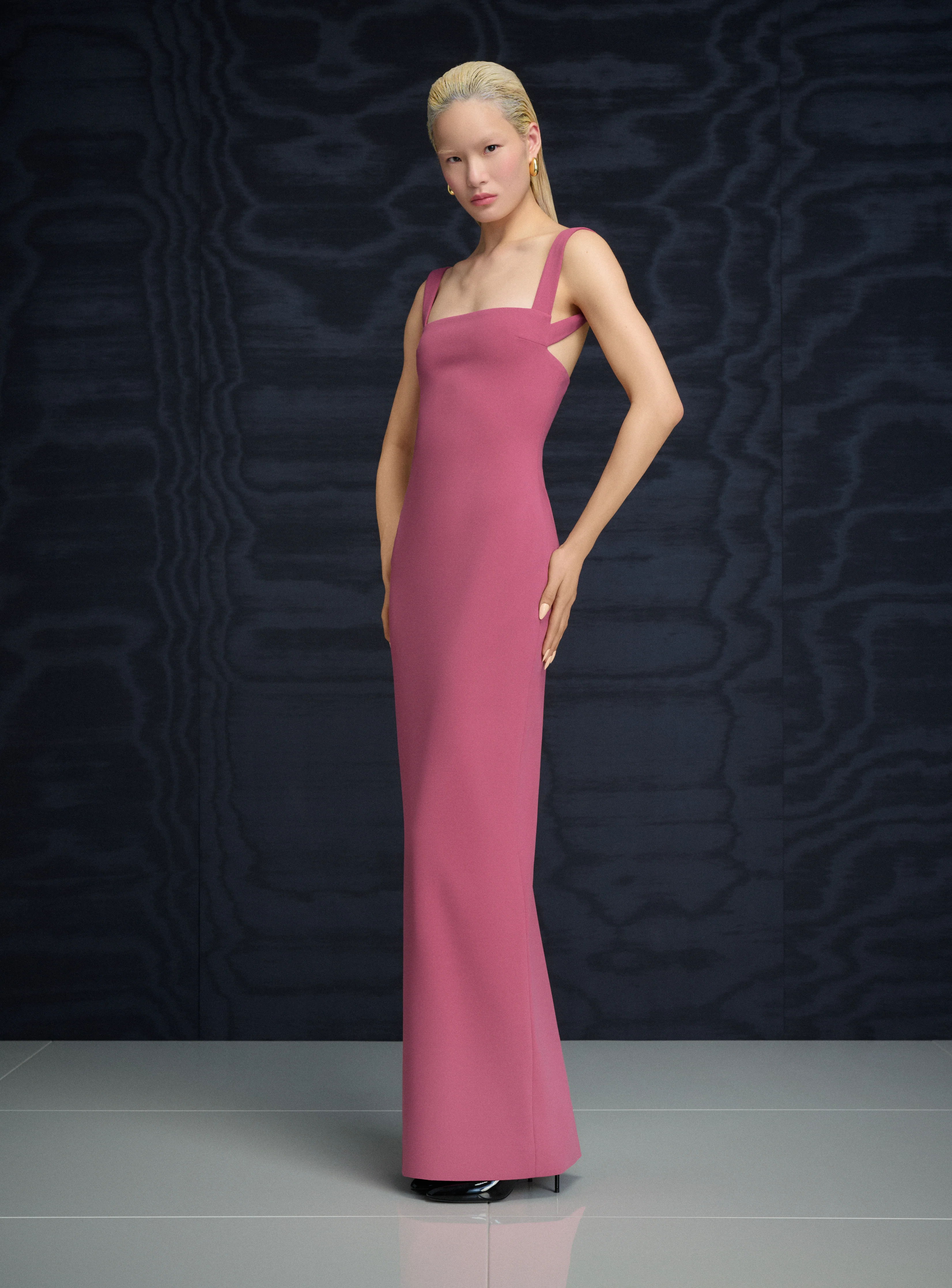 The Joni Maxi Dress in Dark Rose - Image 2
