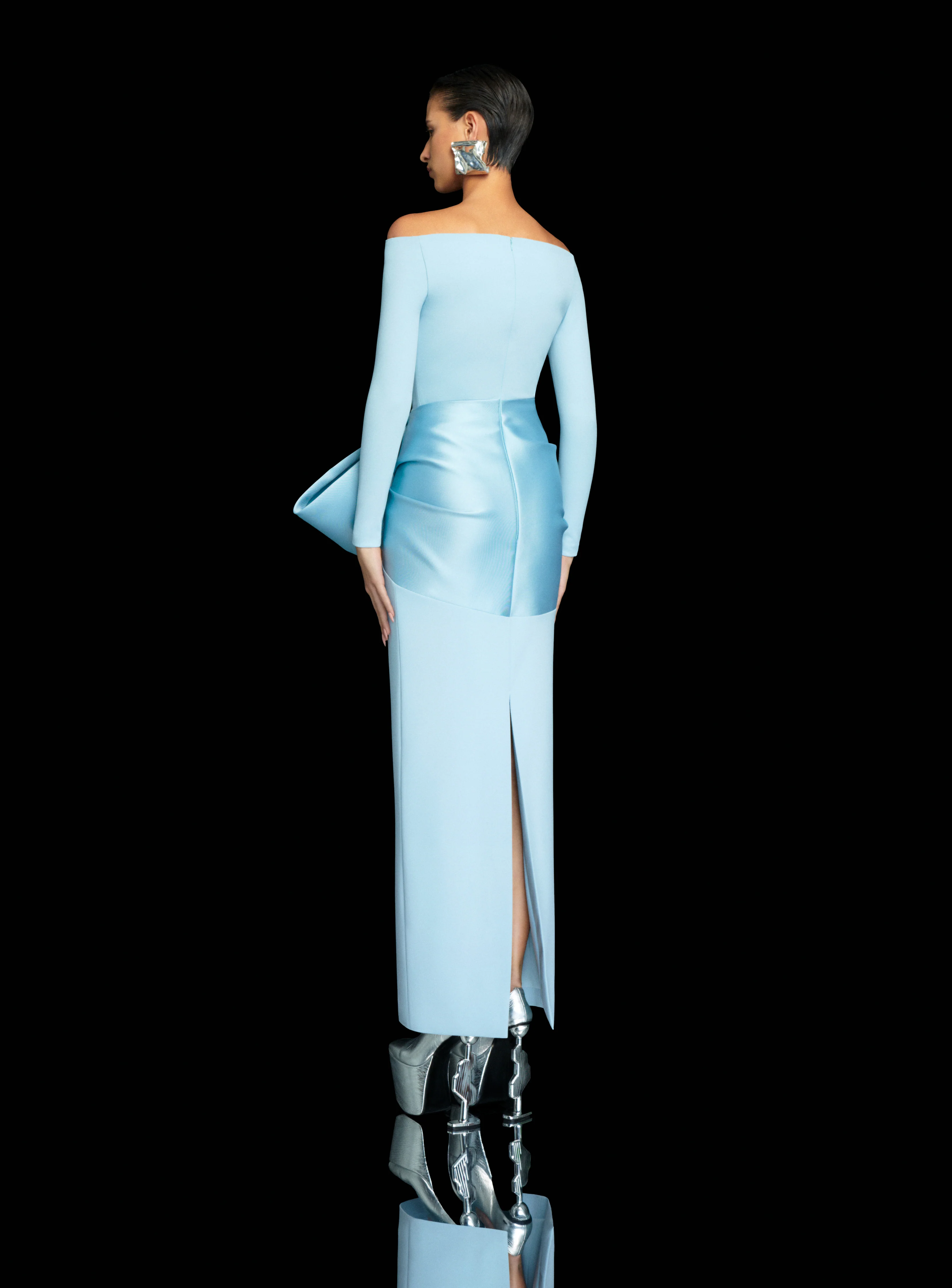 The Kori Maxi Dress in Arctic Blue - Image 2