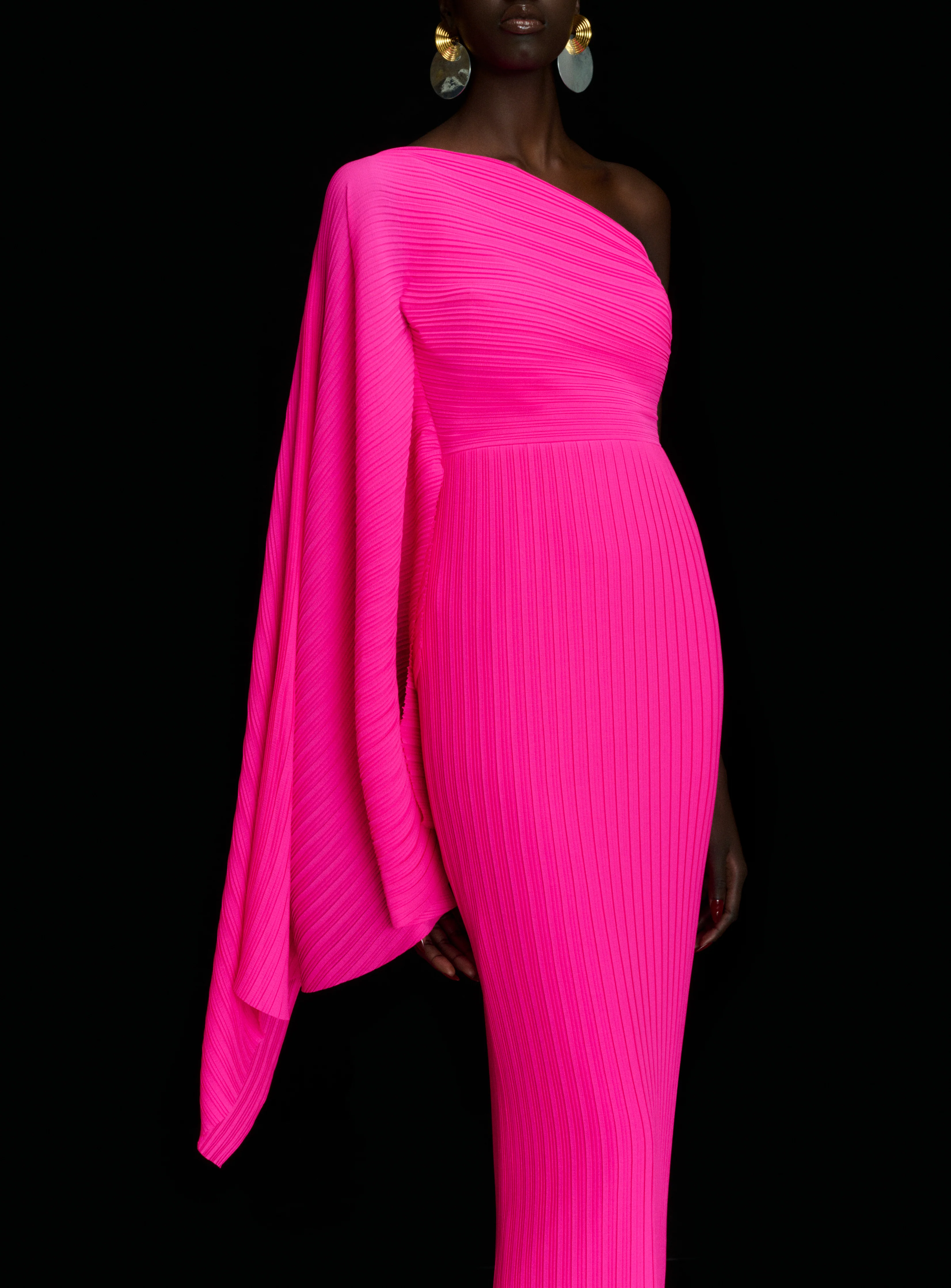 The Lenna Midi Dress in Hot Pink - Image 3
