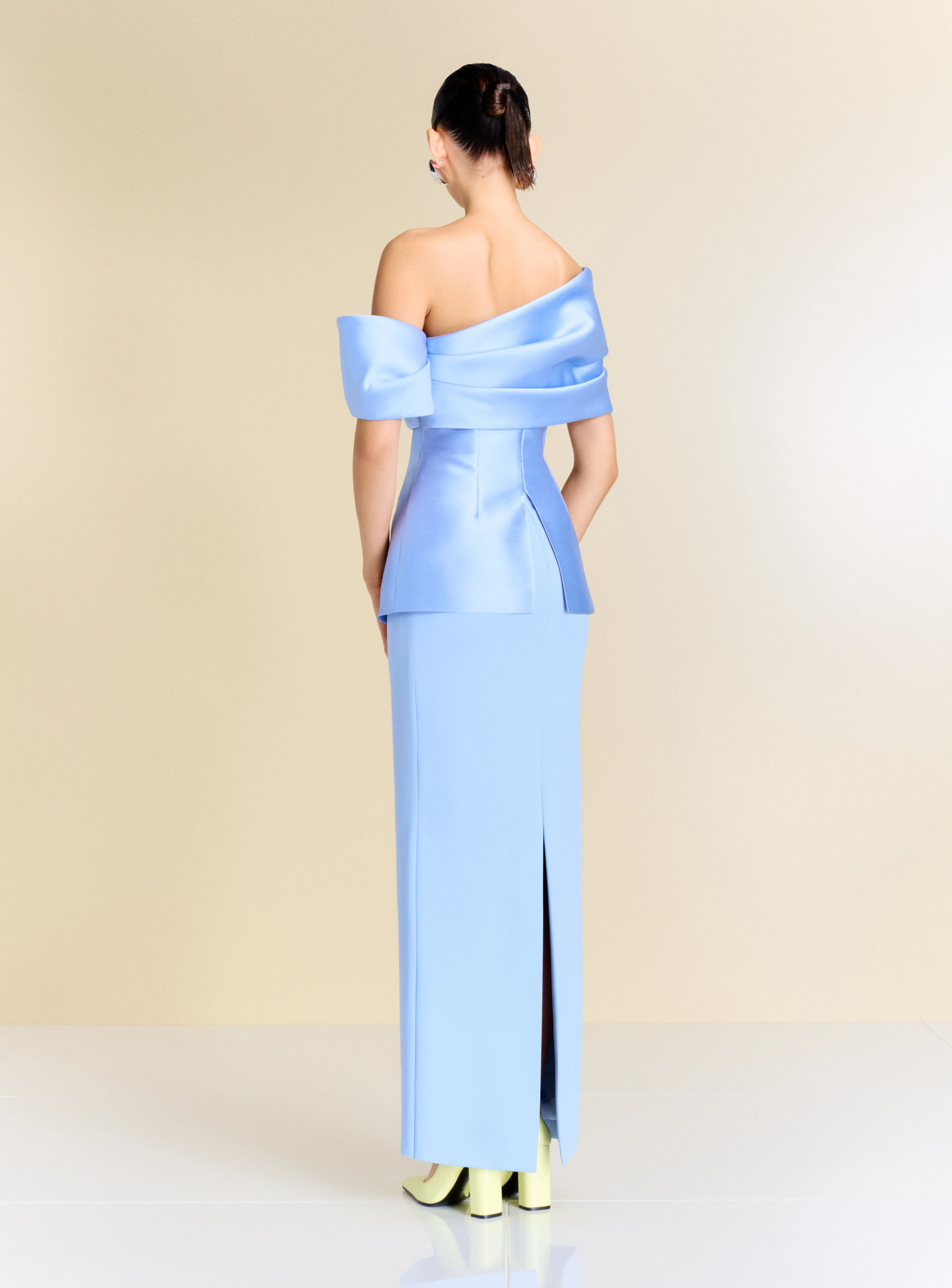 The Lucine Maxi Dress in Light Blue - Image 3