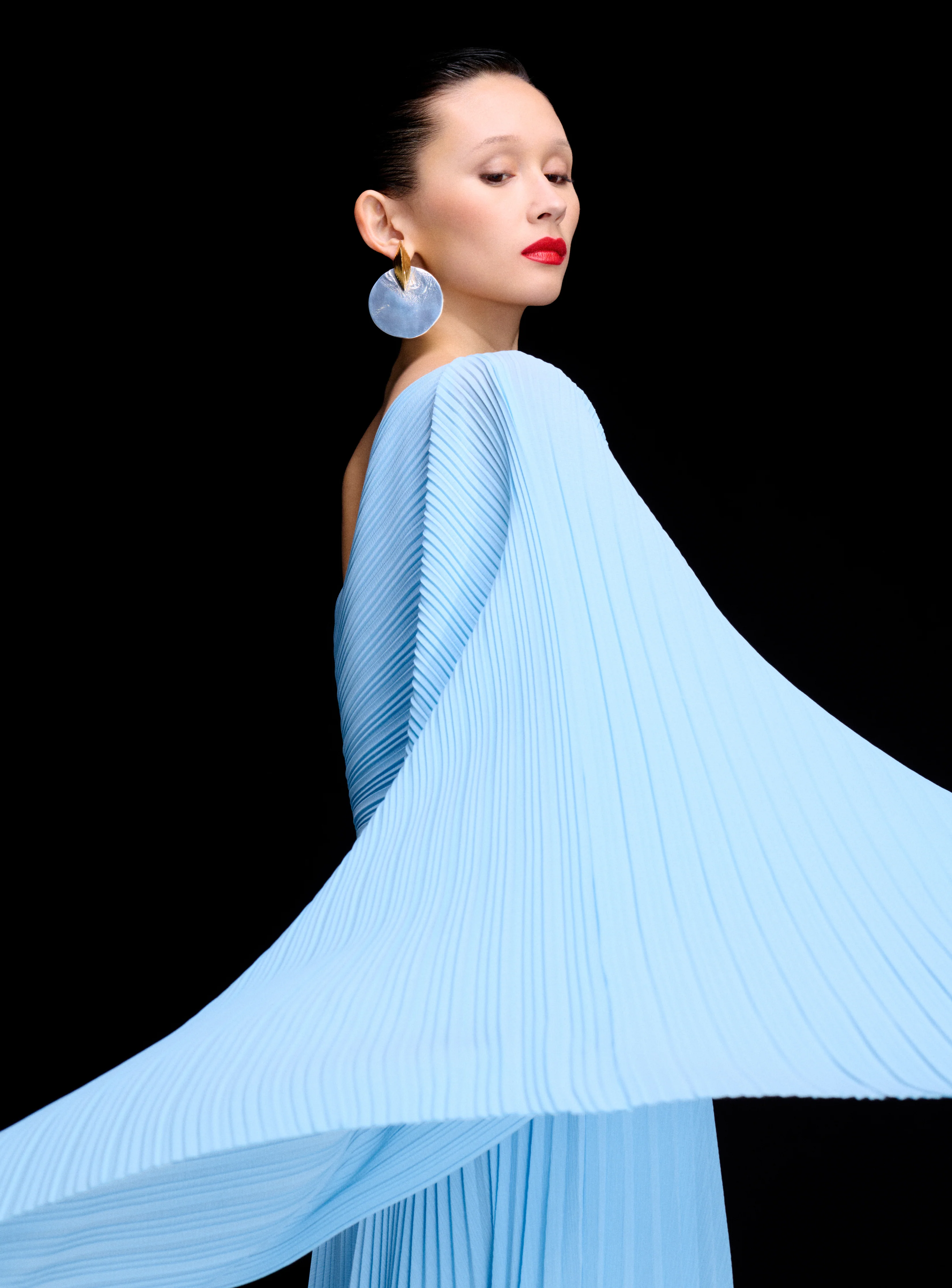 The Maci Maxi Dress in Soft Blue - Image 3