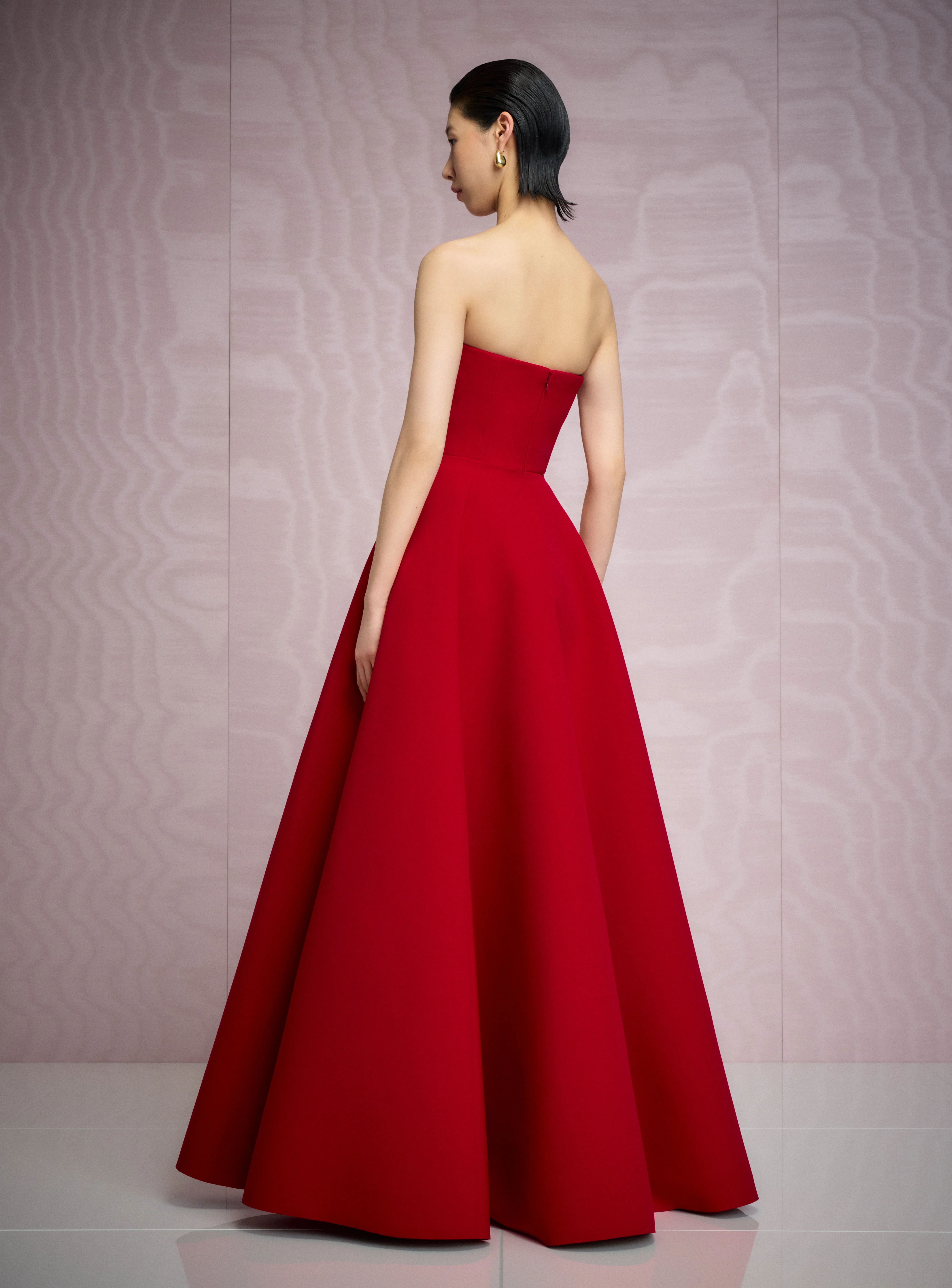 The Mathilde Maxi Dress in Crimson Red - Image 3