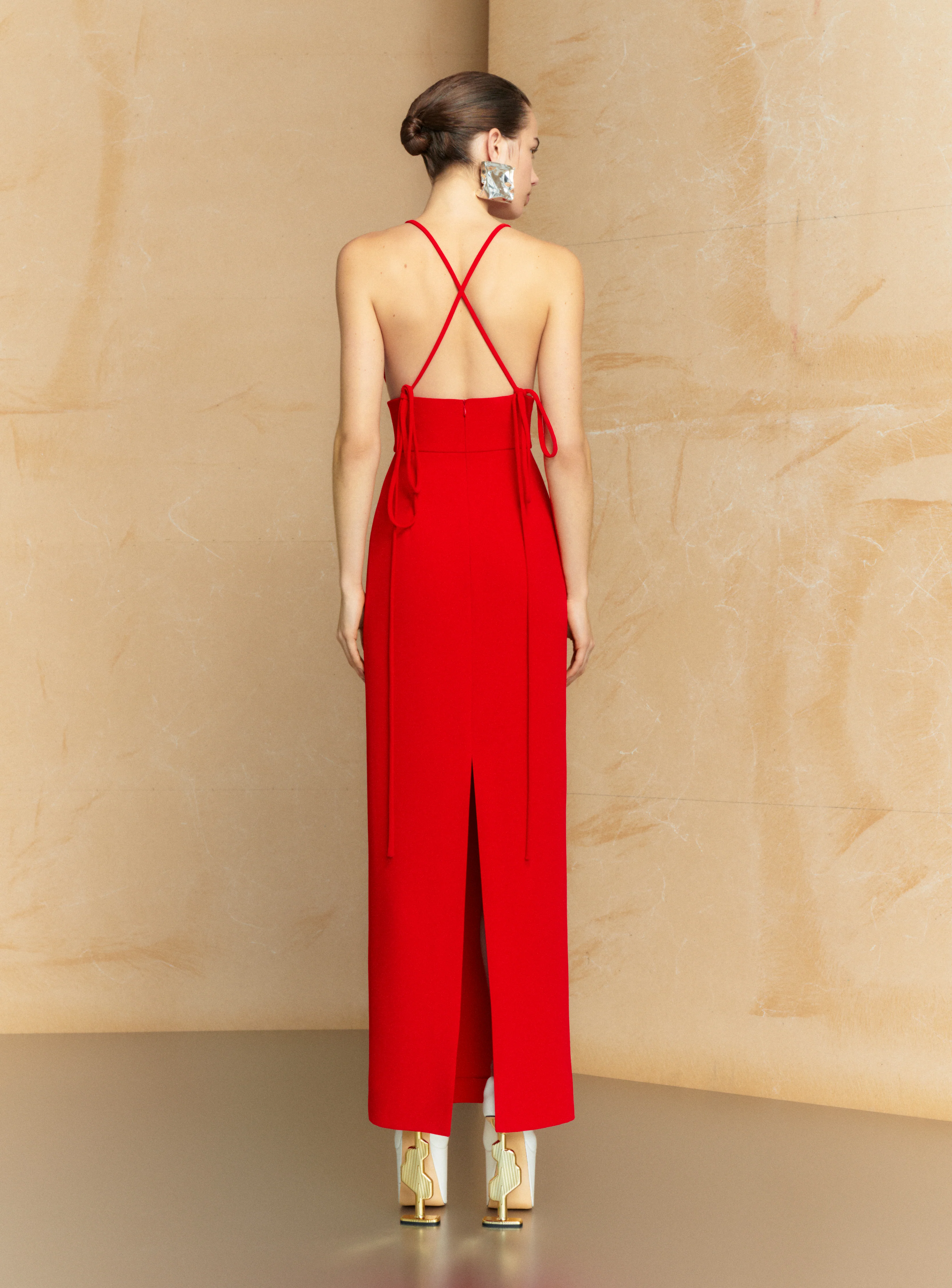 The Milly Maxi Dress in Red - Image 3