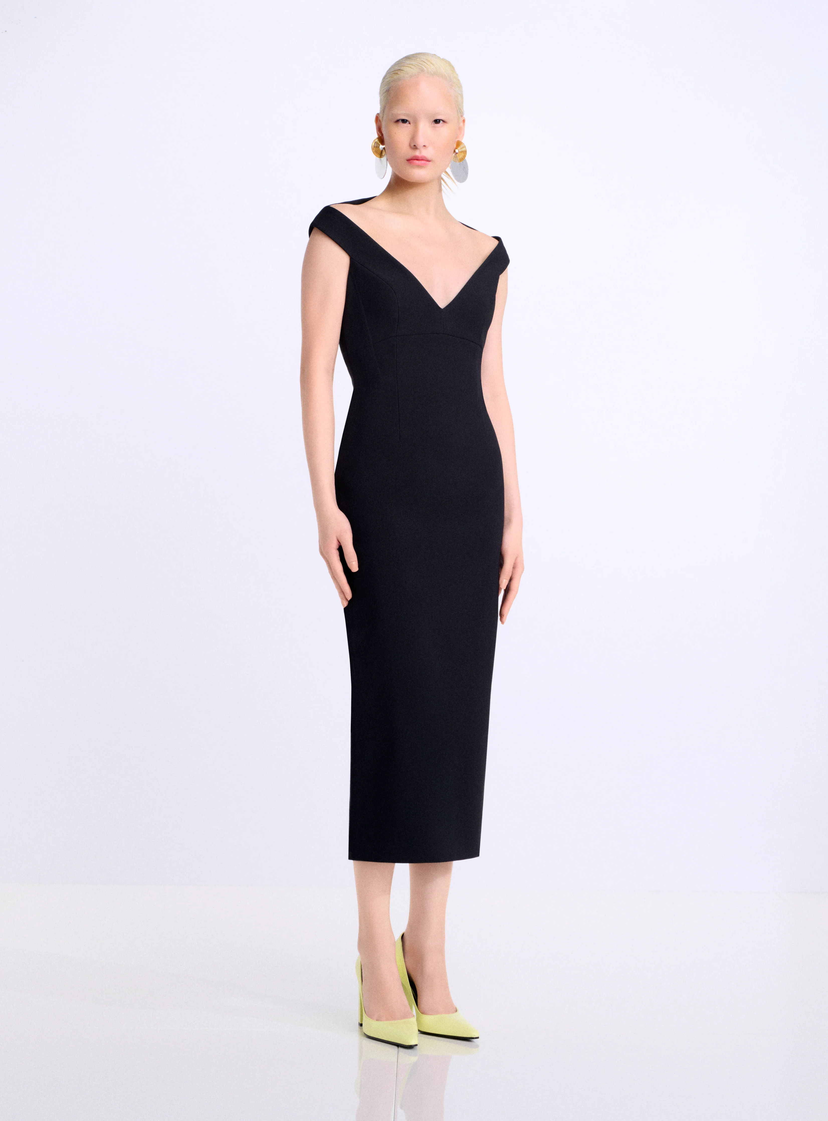 The Monica Midi Dress in Black